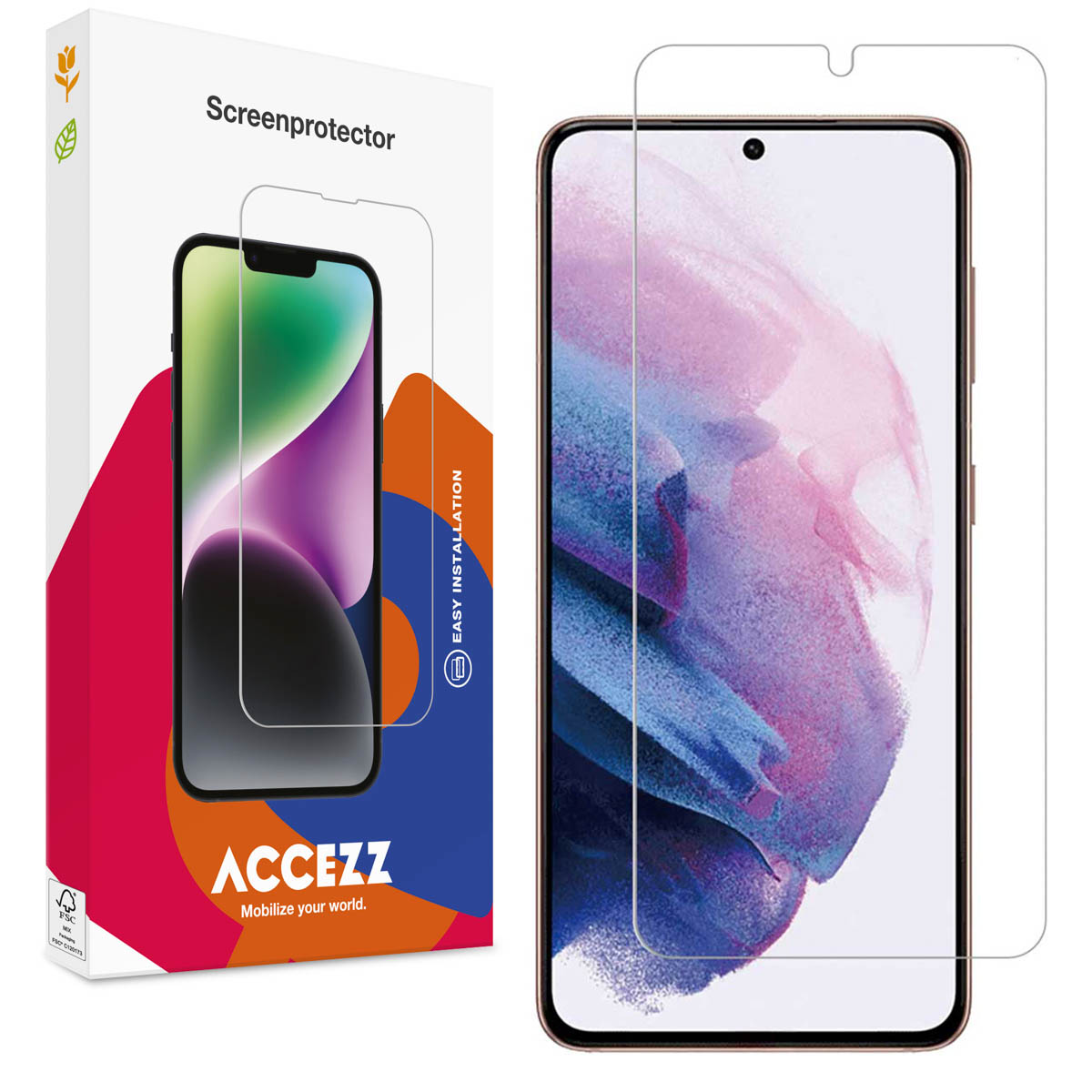 Accezz Screen Protector aus gehärtetem Glas für das Samsung Galaxy S21 Plus