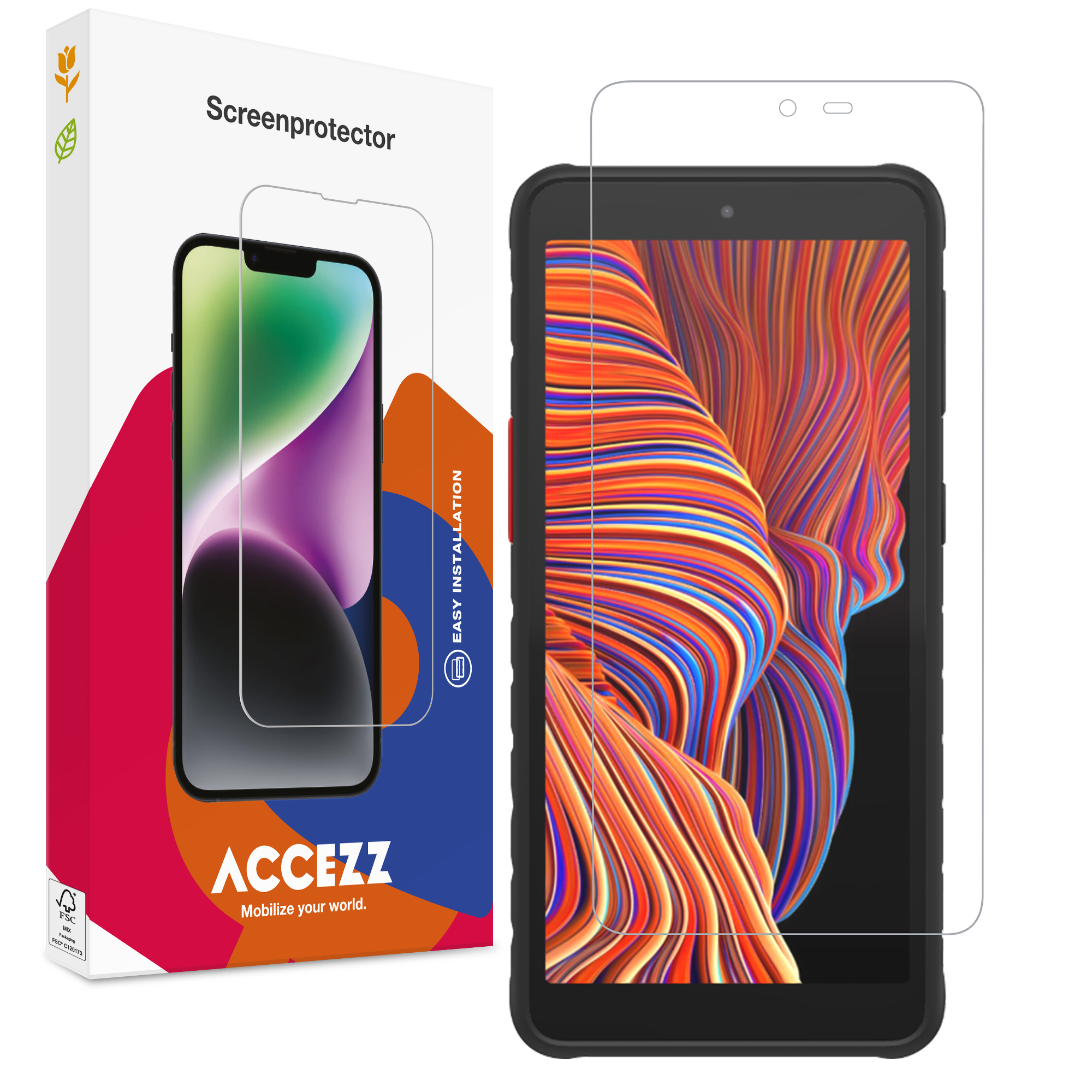 Accezz Screen Protector aus gehärtetem Glas für das Samsung Galaxy Xcover 5