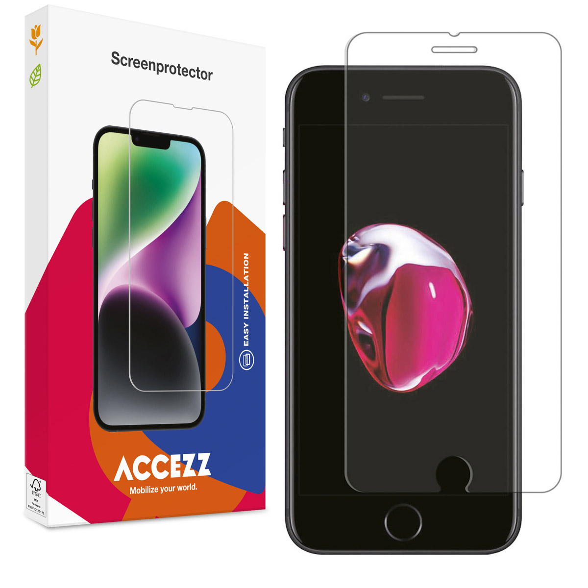 Accezz Screen Protector aus gehärtetem Glas für das Apple iPhone 8 Plus / 7 Plus