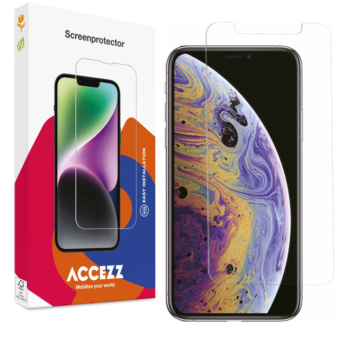 Accezz Screen Protector aus gehärtetem Glas für das Apple iPhone 11 Pro Max / Xs Max