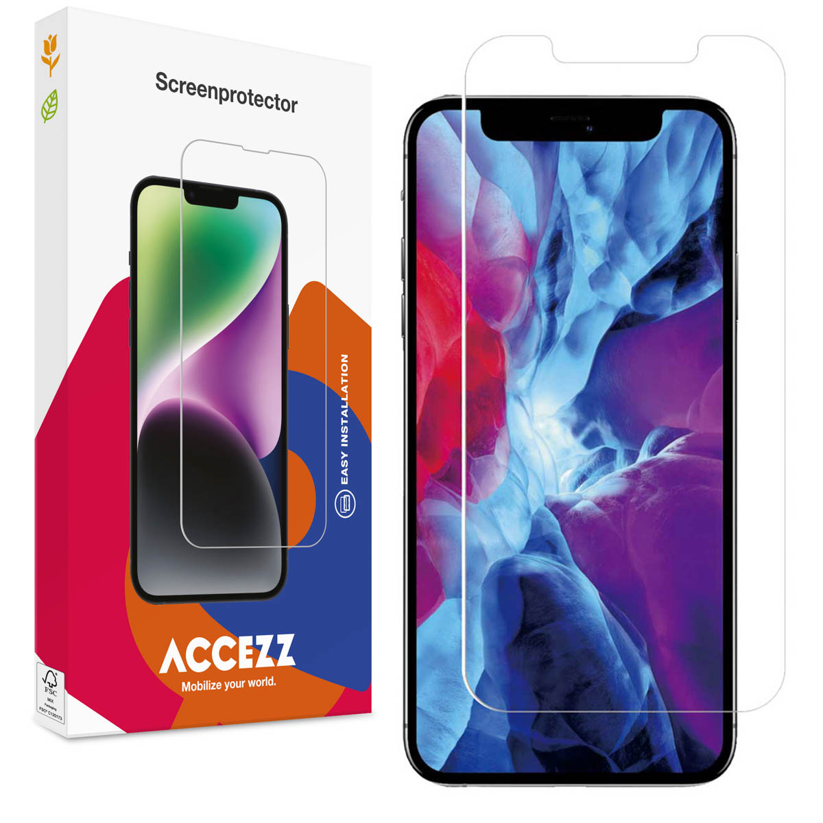 Accezz Screen Protector aus gehärtetem Glas für das Apple iPhone 12 Pro Max