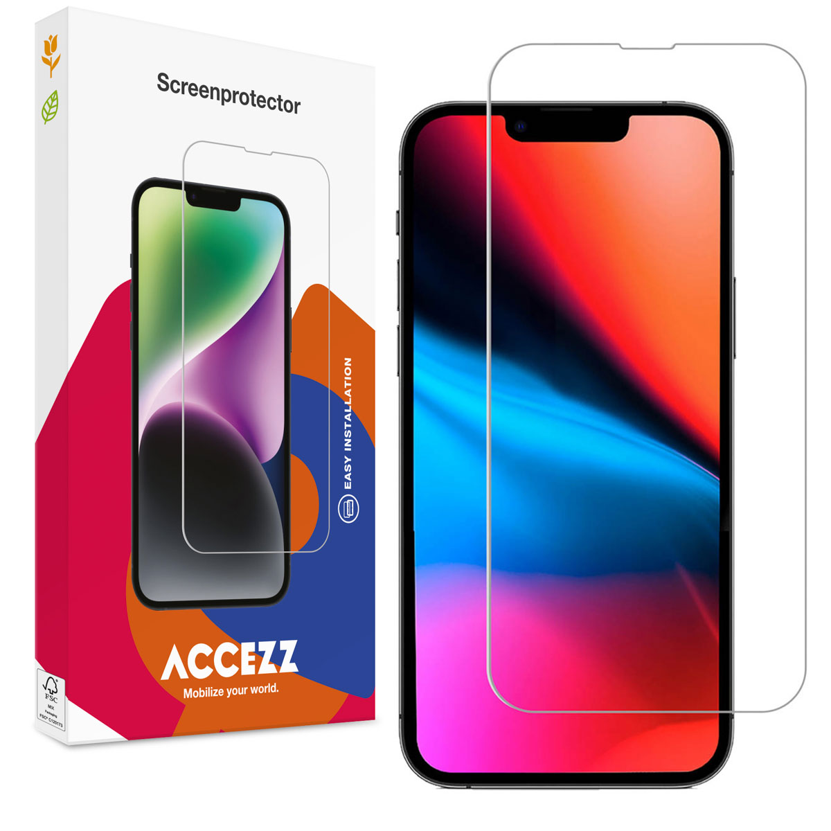 Accezz Gehard Glas Screenprotector voor de Apple iPhone 13 Pro Max / 14 Plus
