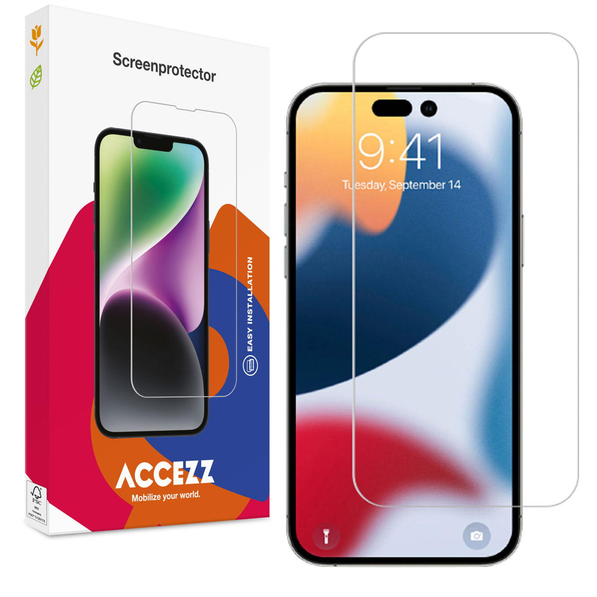 Accezz Gehard Glas Screenprotector voor de Apple iPhone 14 Pro Max
