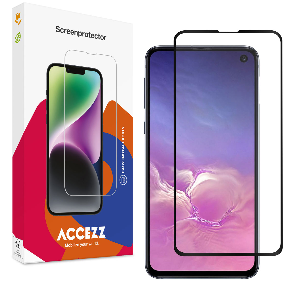 Accezz Full Cover Screen Protector aus gehärtetem Glas für das Samsung Galaxy S10