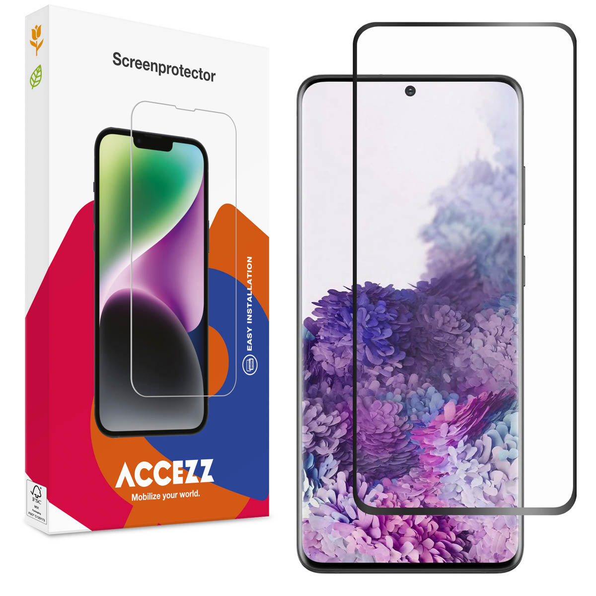 Accezz Full Cover Screen Protector aus gehärtetem Glas für das Samsung Galaxy S20 Plus