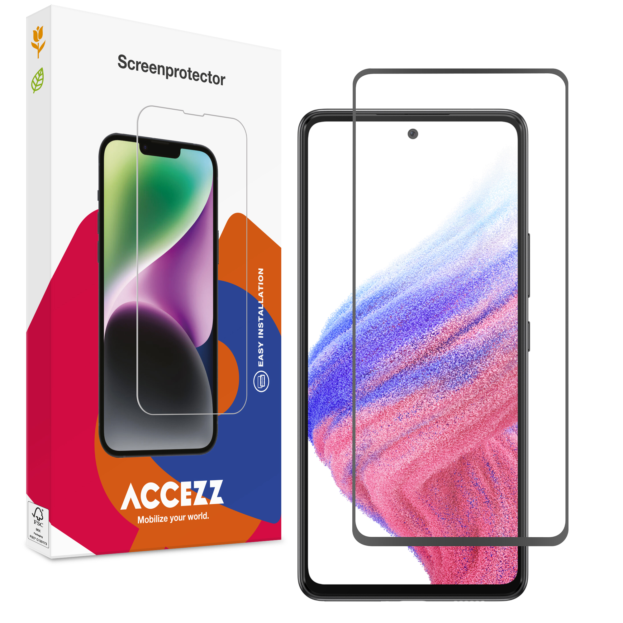 Accezz Full Cover Screen Protector aus gehärtetem Glas für das Samsung Galaxy A51