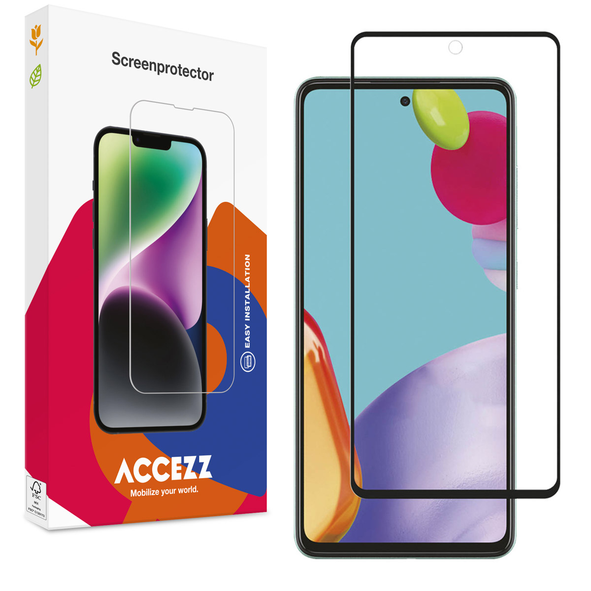 Accezz Full Cover Screen Protector aus gehärtetem Glas für das Samsung Galaxy A52(s) (5G/4G) / A53
