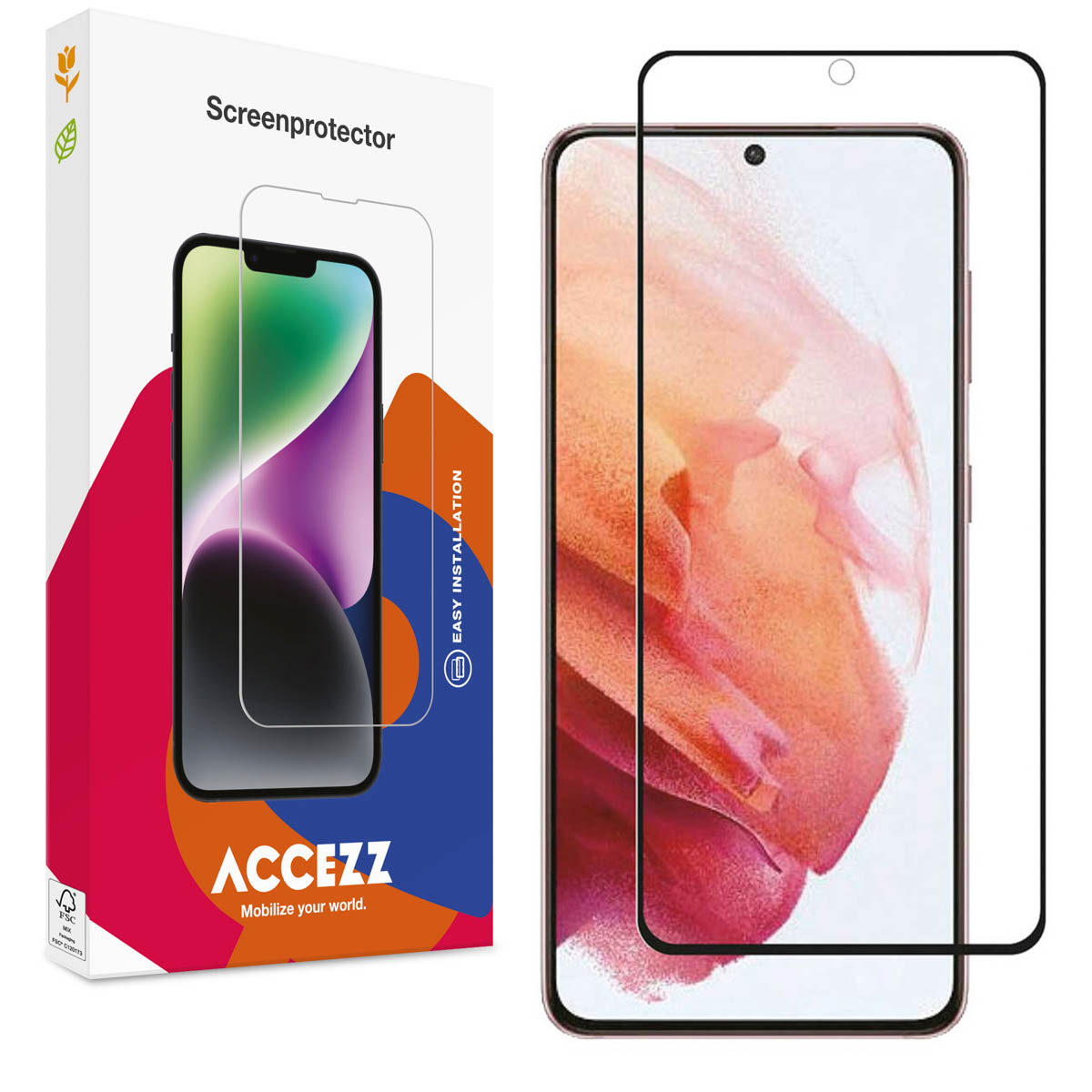 Accezz Full Cover Screen Protector aus gehärtetem Glas für das Samsung Galaxy S21