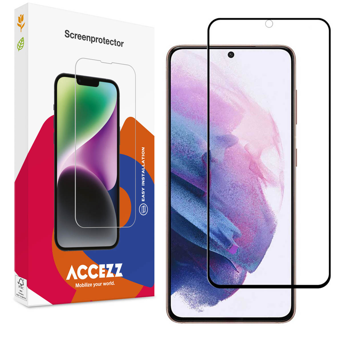 Accezz Full Cover Screen Protector aus gehärtetem Glas für das Samsung Galaxy S22 Plus / S23 Plus