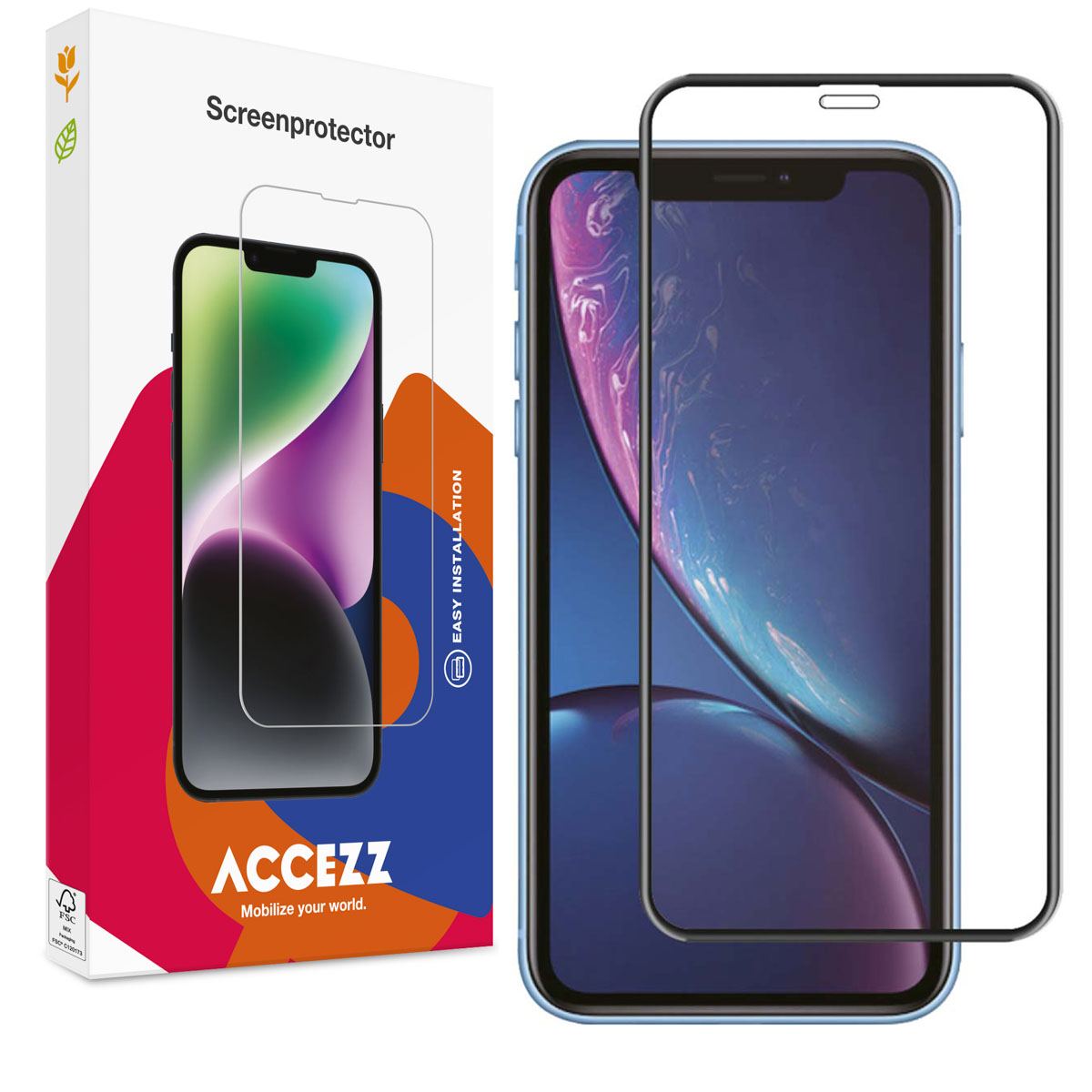 Accezz Full Cover Screen Protector aus gehärtetem Glas für das Apple iPhone 11 / Xr