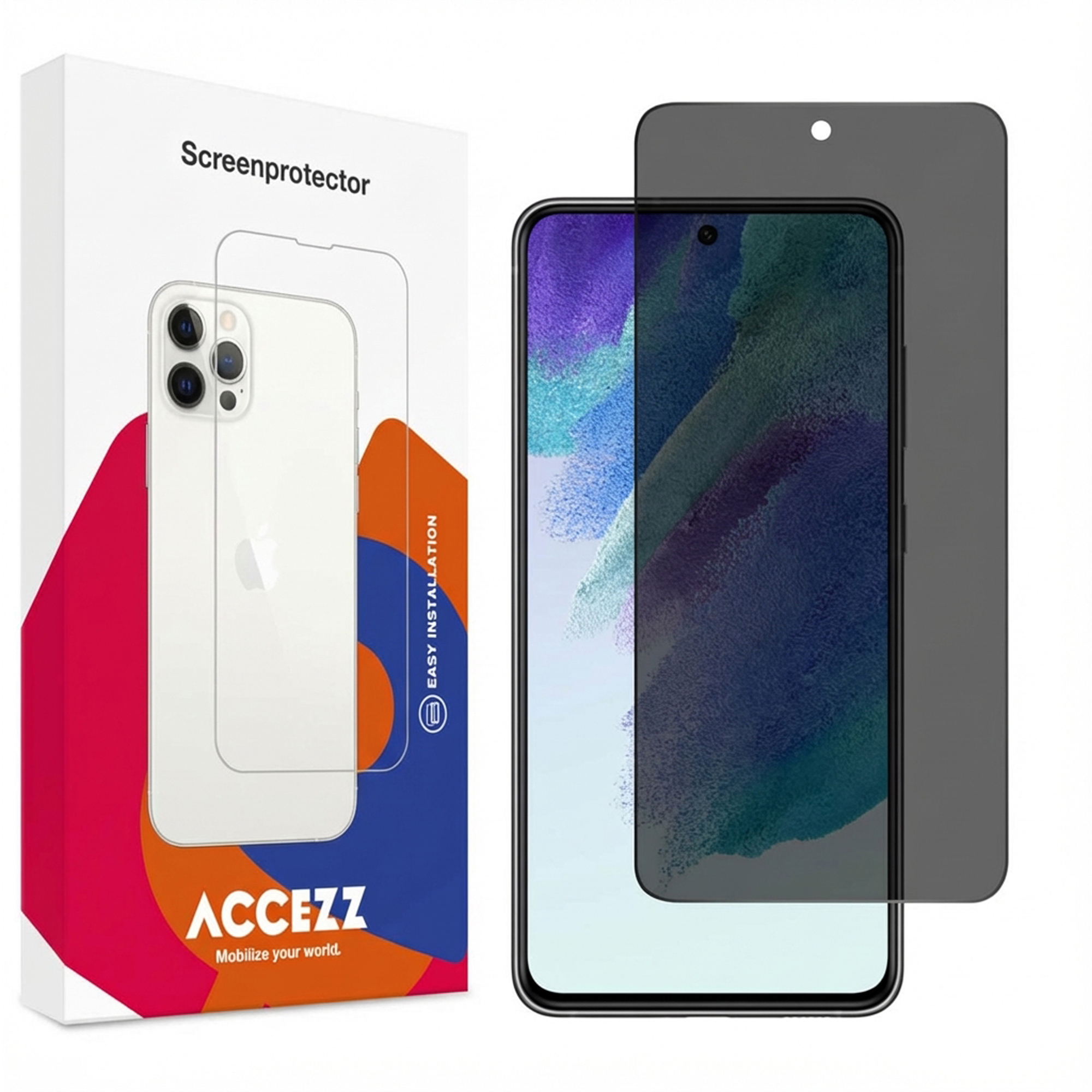 Accezz Privacy Displayschutz aus gehärtetem Glas für das Samsung Galaxy S21 FE