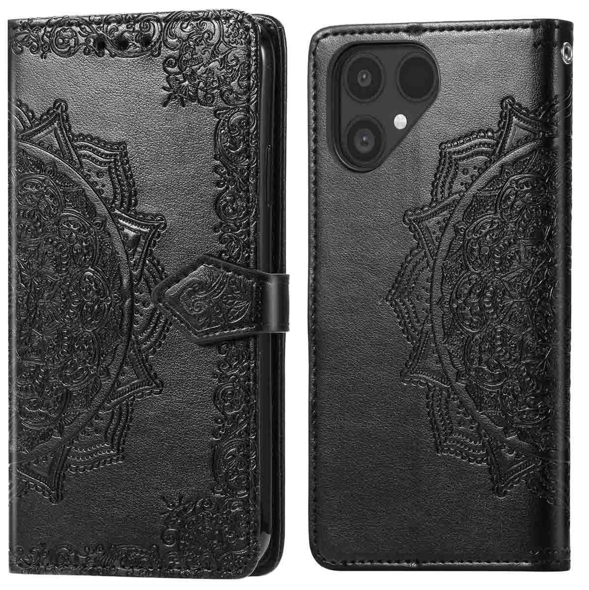 imoshion Mandala Klapphülle für das Fairphone 6 / 6+ - Schwarz