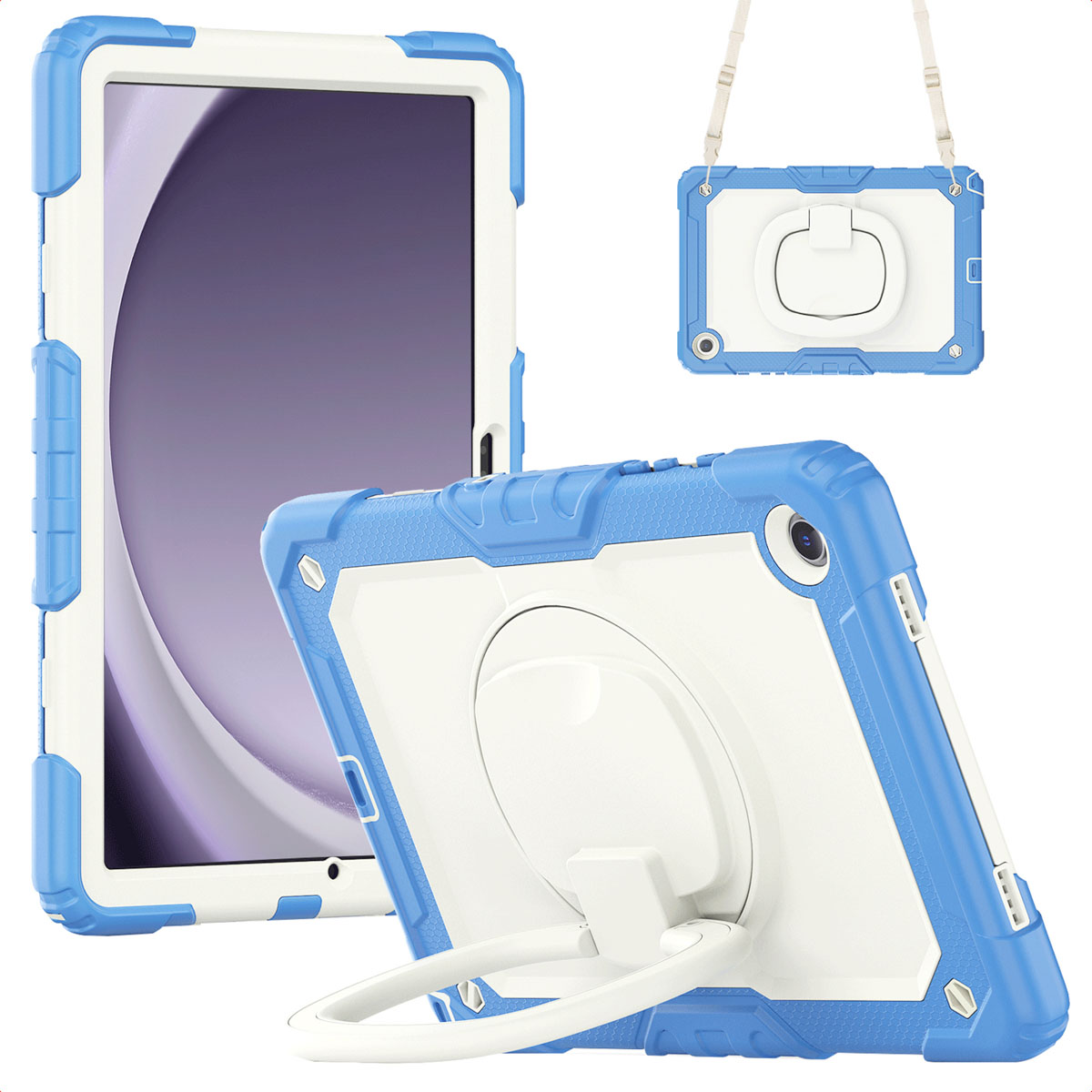 imoshion Rugged Kindersicher Schutzhülle für das Samsung Galaxy Tab A9 Plus - Blau
