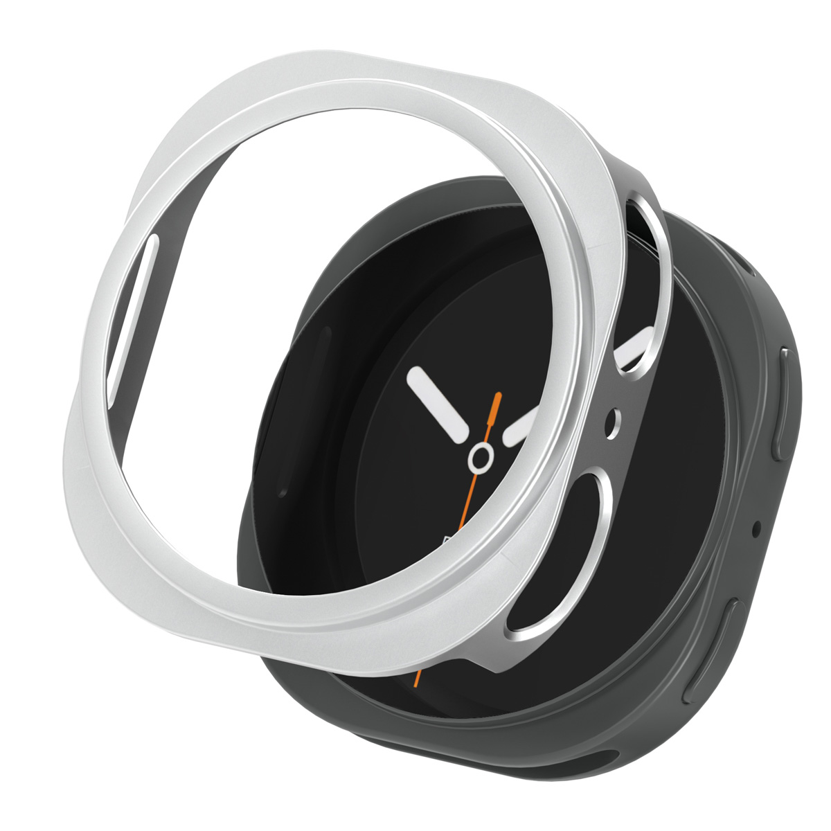 imoshion Bumper Hard Case für das Samsung Galaxy Watch 9 / Watch 8 (44 mm) - Silber