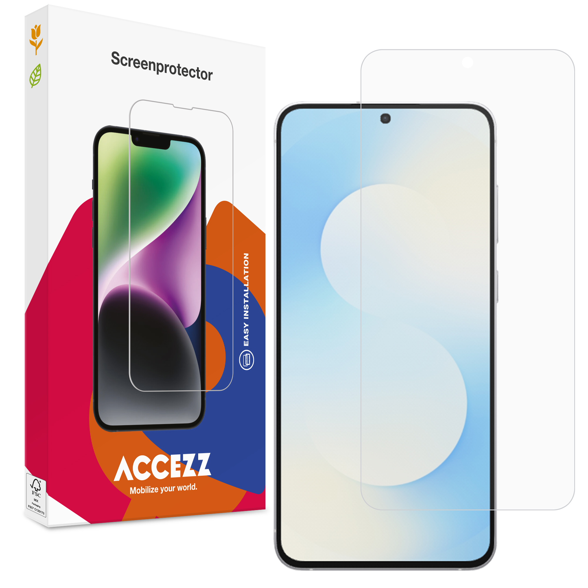 Accezz Screen Protector aus gehärtetem Glas für das Samsung Galaxy S26 FE / S25 FE / A57