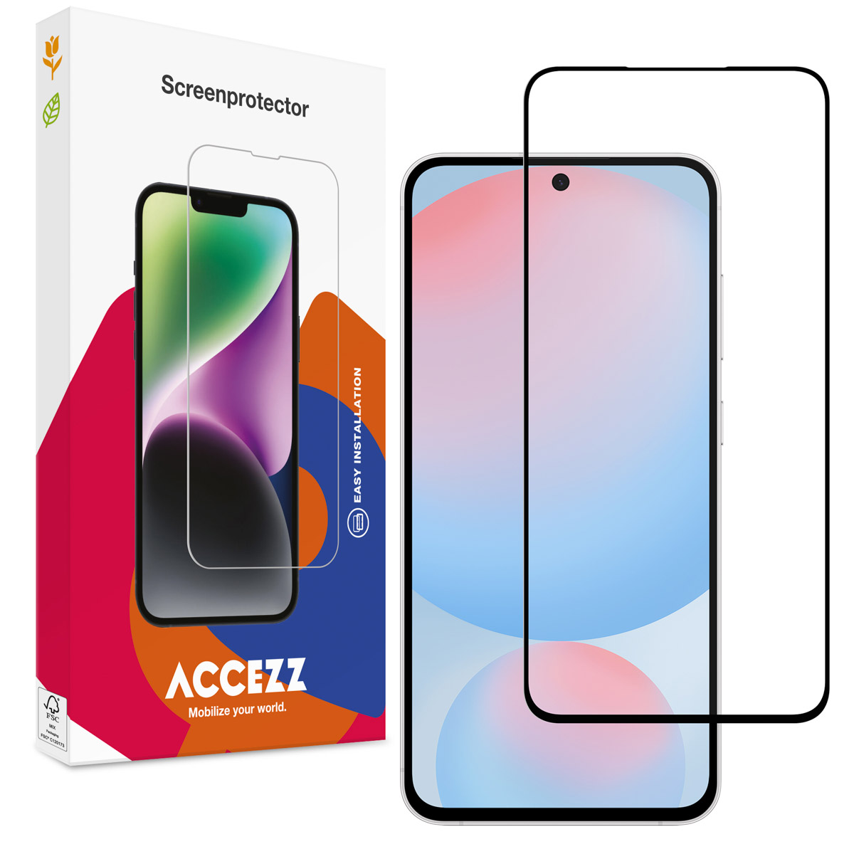 Accezz Full Cover Screen Protector aus gehärtetem Glas für das Samsung Galaxy S25 FE