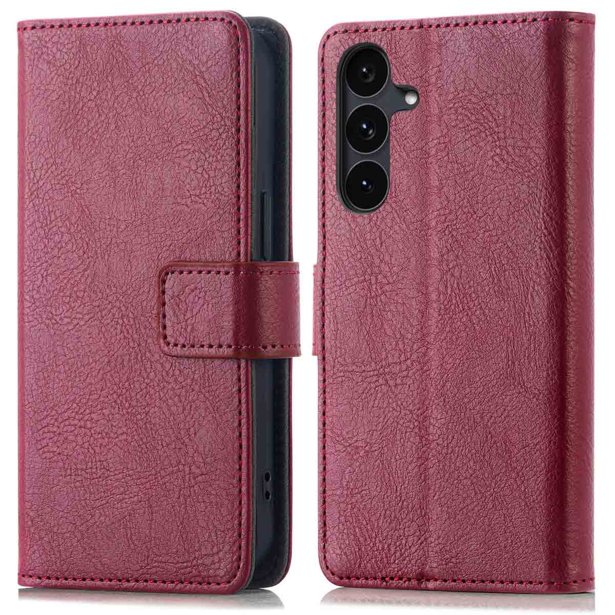 imoshion Luxuriöse Klapphülle für das Samsung Galaxy S25 FE - Bordeaux