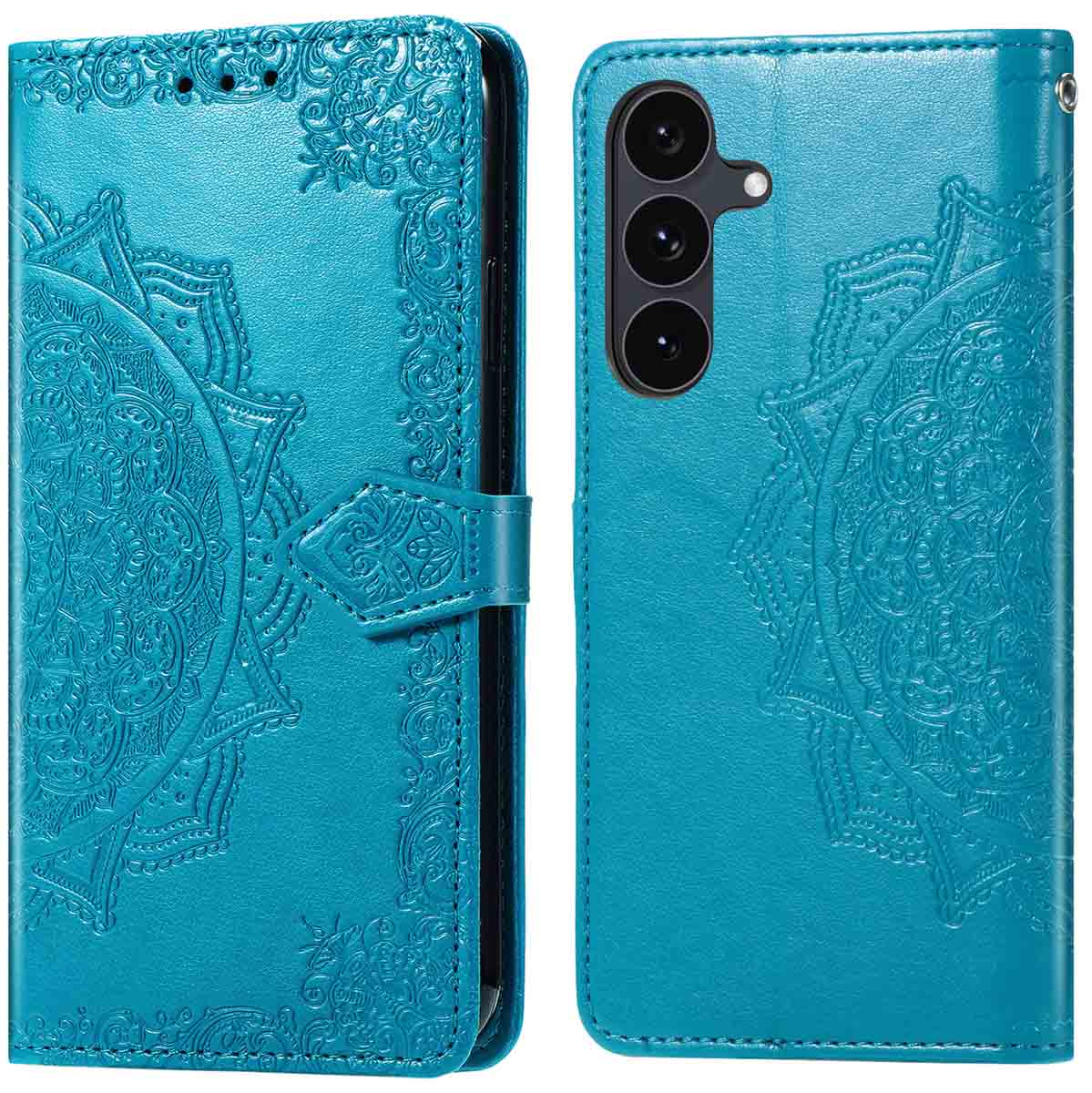 imoshion Mandala Klapphülle für das Samsung Galaxy S25 FE - Türkis