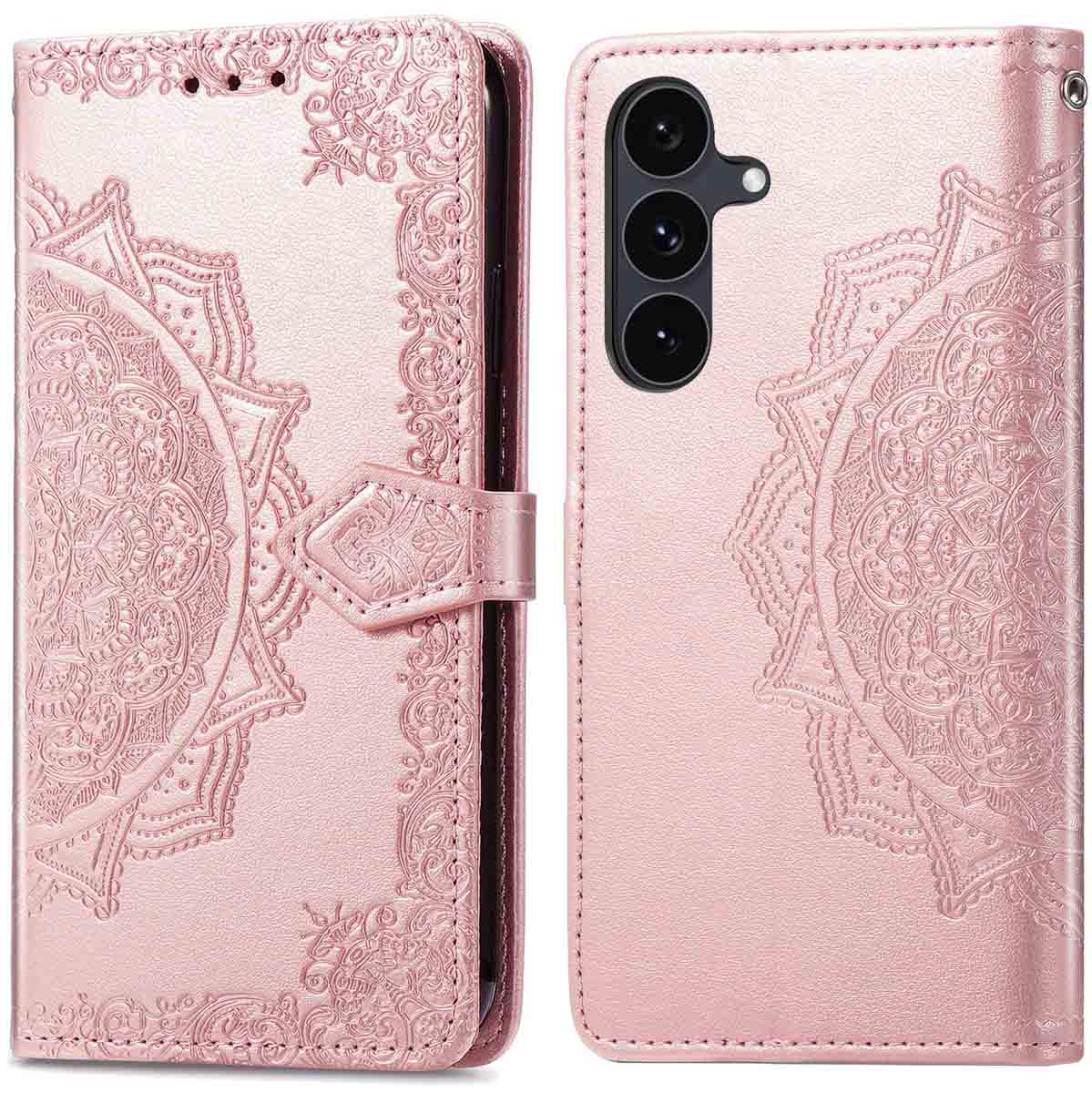 imoshion Mandala Klapphülle für das Samsung Galaxy S25 FE - Rosé gold
