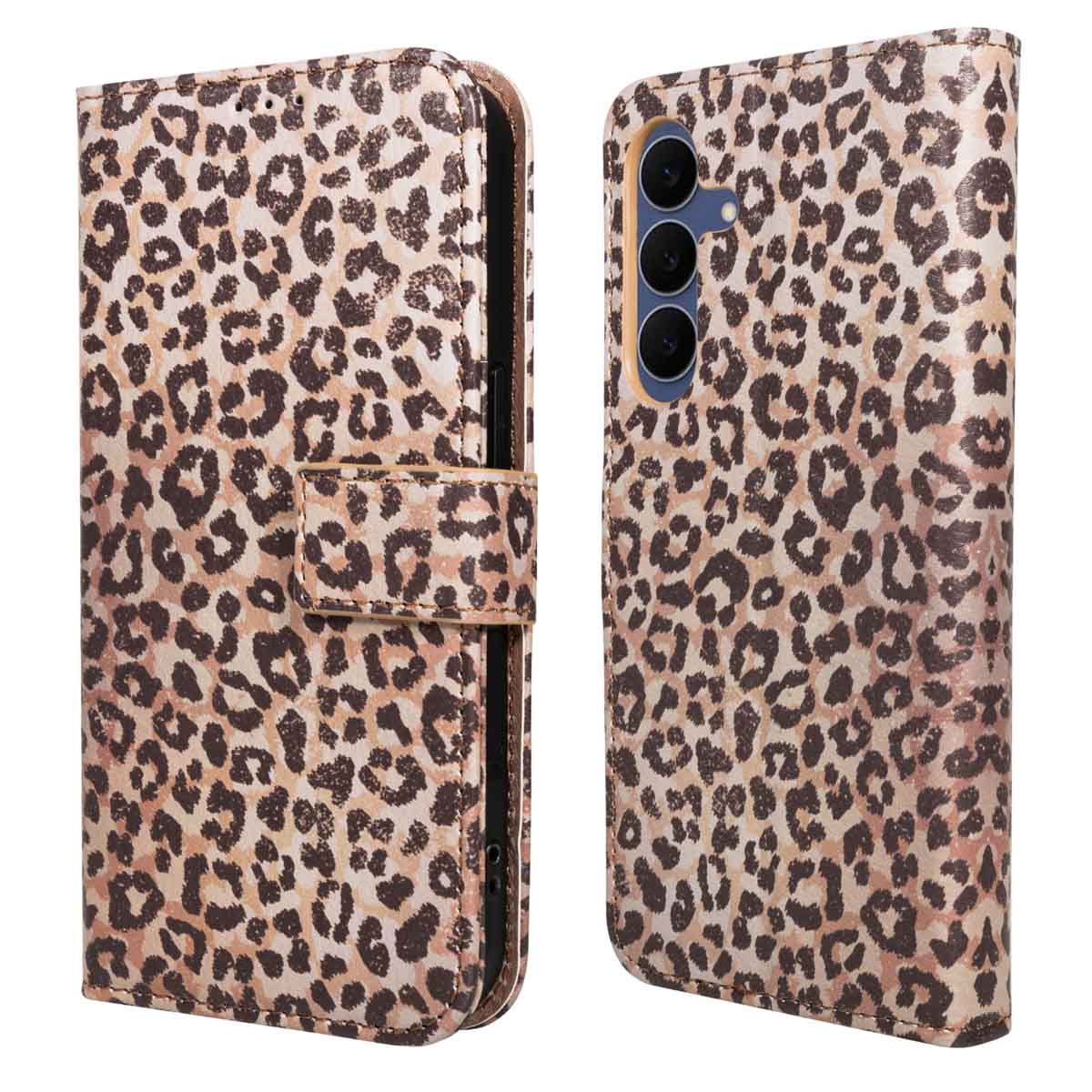 imoshion Design Klapphülle für das Samsung Galaxy S25 FE - Leopard Mood