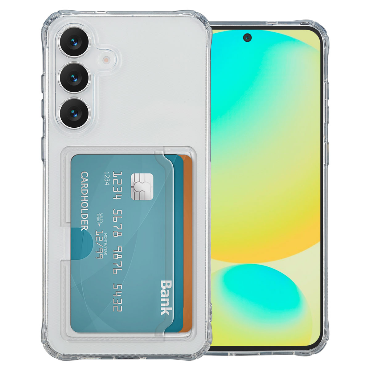 imoshion Soft Case Back Cover mit Kartenhalter für das Samsung Galaxy S25 FE - Transparent