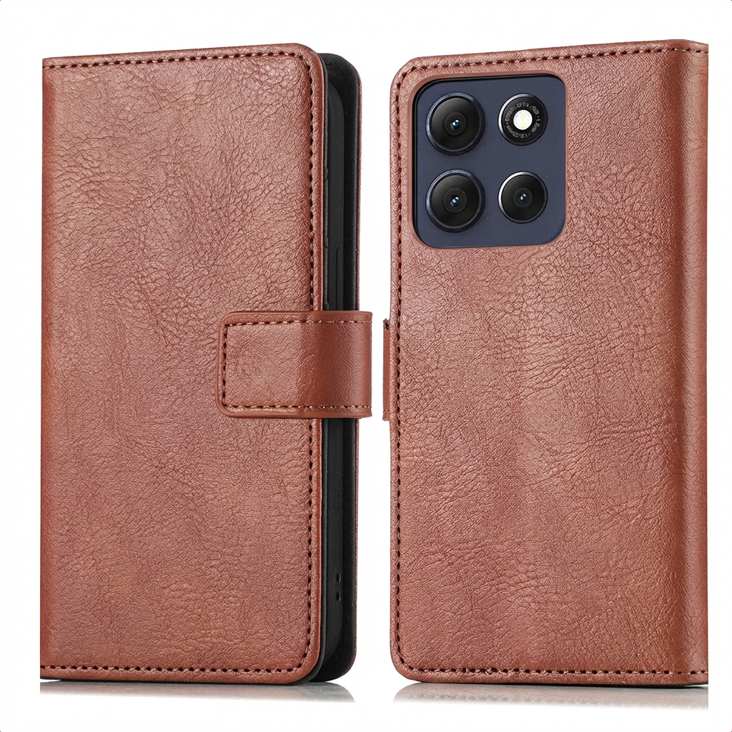 imoshion Luxuriöse Klapphülle für das Motorola Moto G86 - Braun