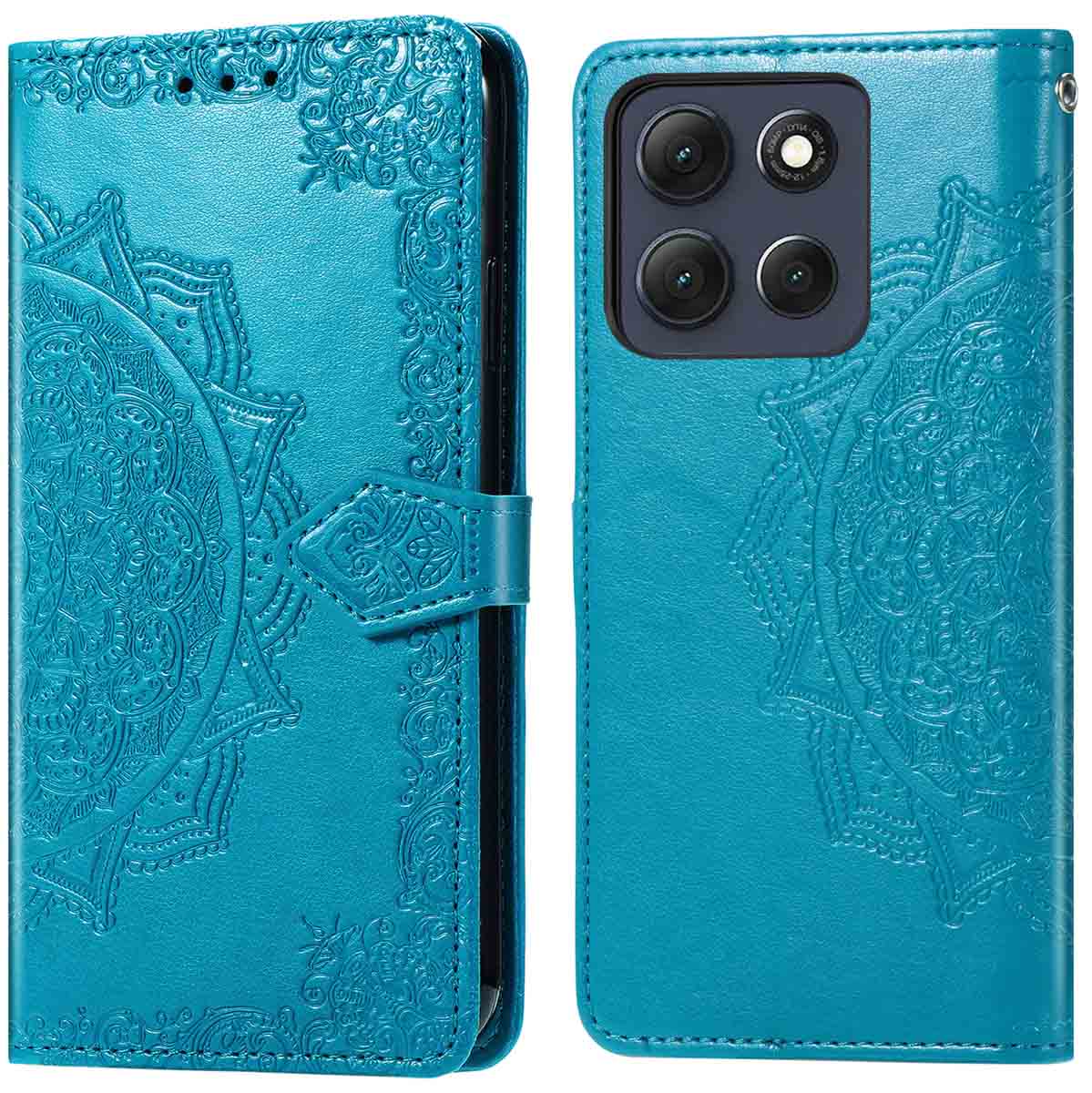 imoshion Mandala Klapphülle für das Motorola Moto G86 Power - Türkis