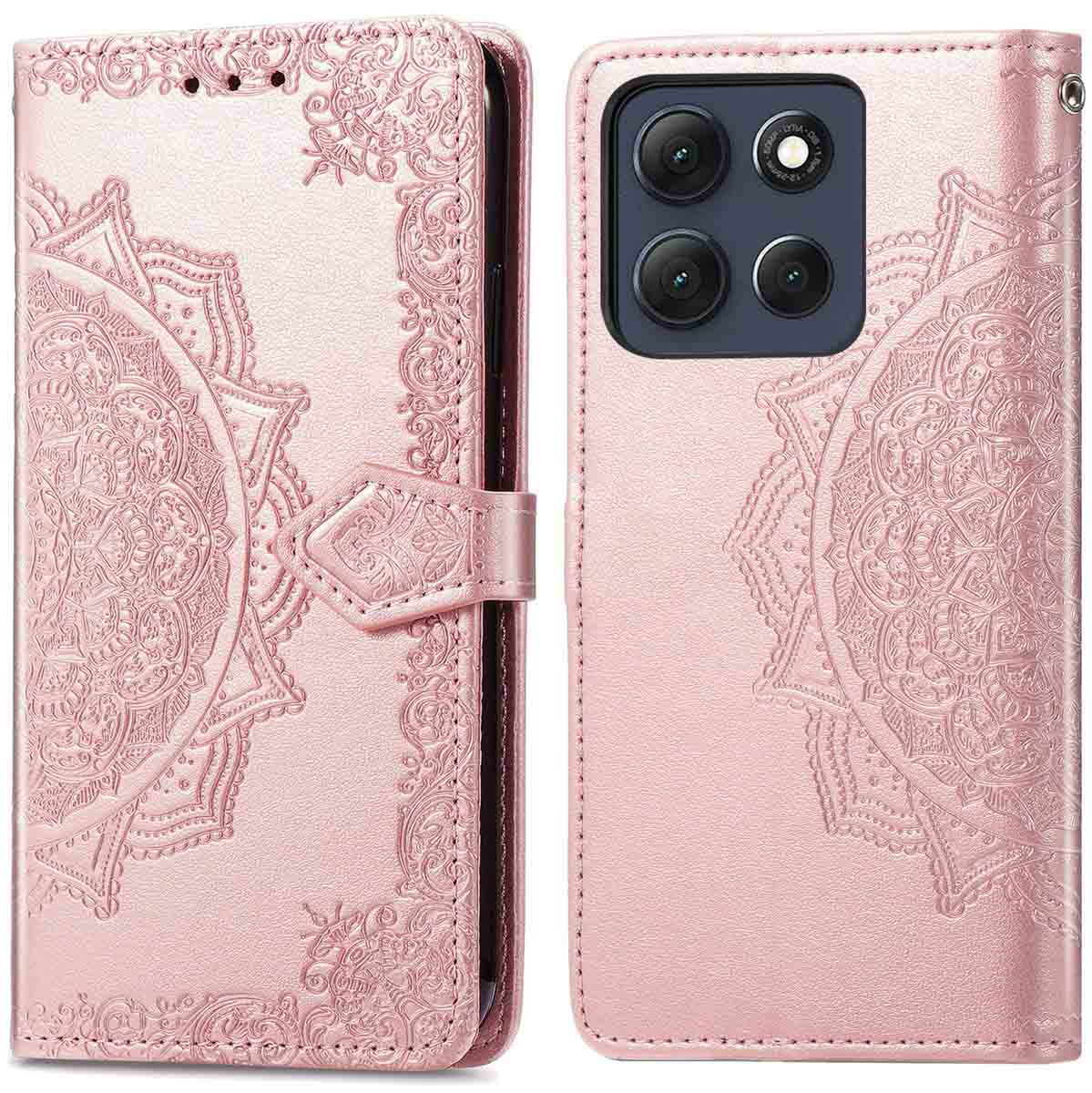 imoshion Mandala Klapphülle für das Motorola Moto G86 Power - Rosé gold
