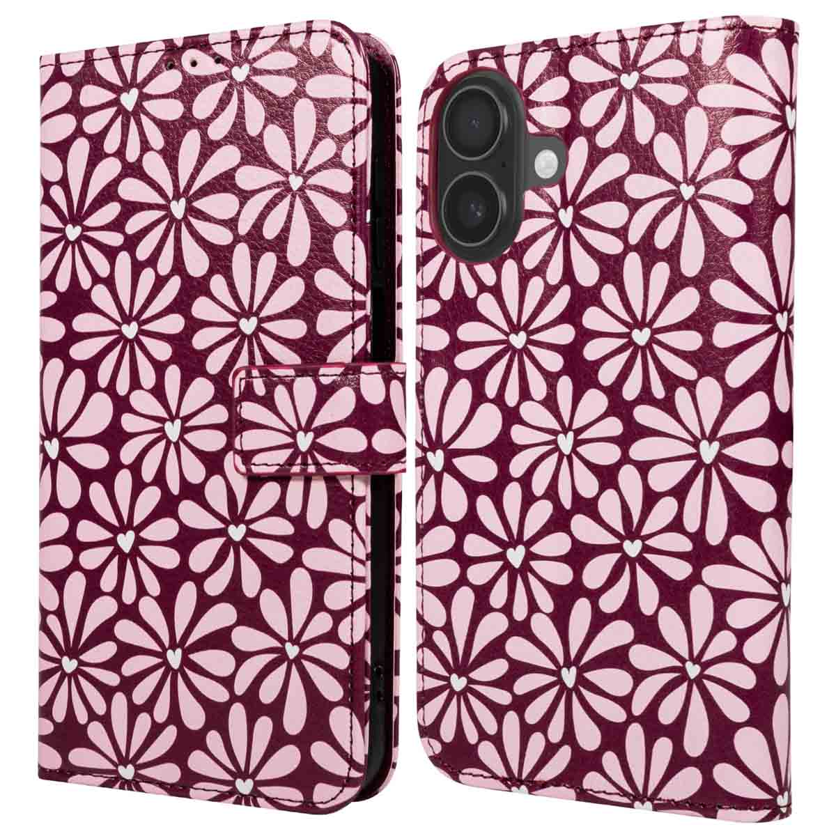 imoshion Design Klapphülle für das Apple iPhone 16 - Bloom Love Blush