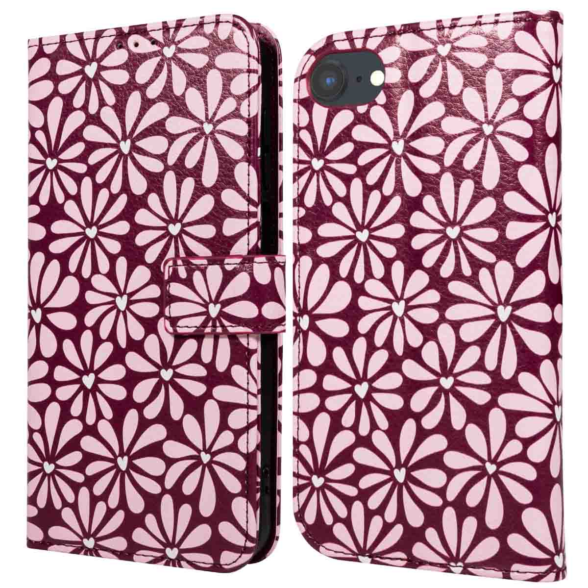 imoshion Design Klapphülle für das Apple iPhone SE (2022 / 2020) / 8 / 7 / 6(s) - Bloom Love Blush