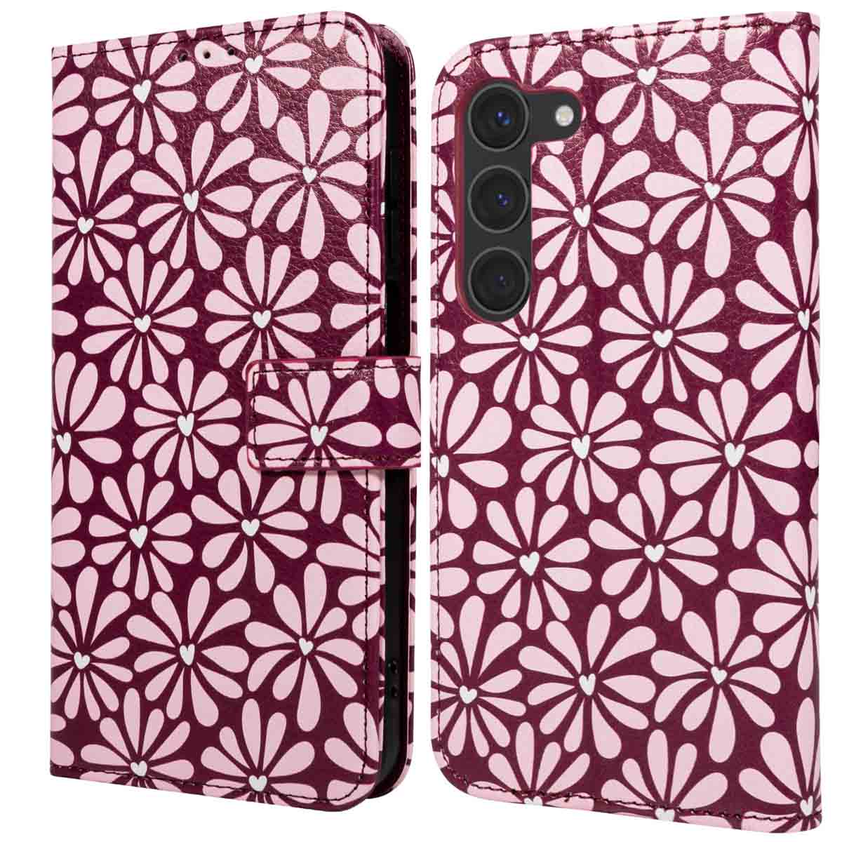 imoshion Design Klapphülle für das Samsung Galaxy S23 - Bloom Love Blush