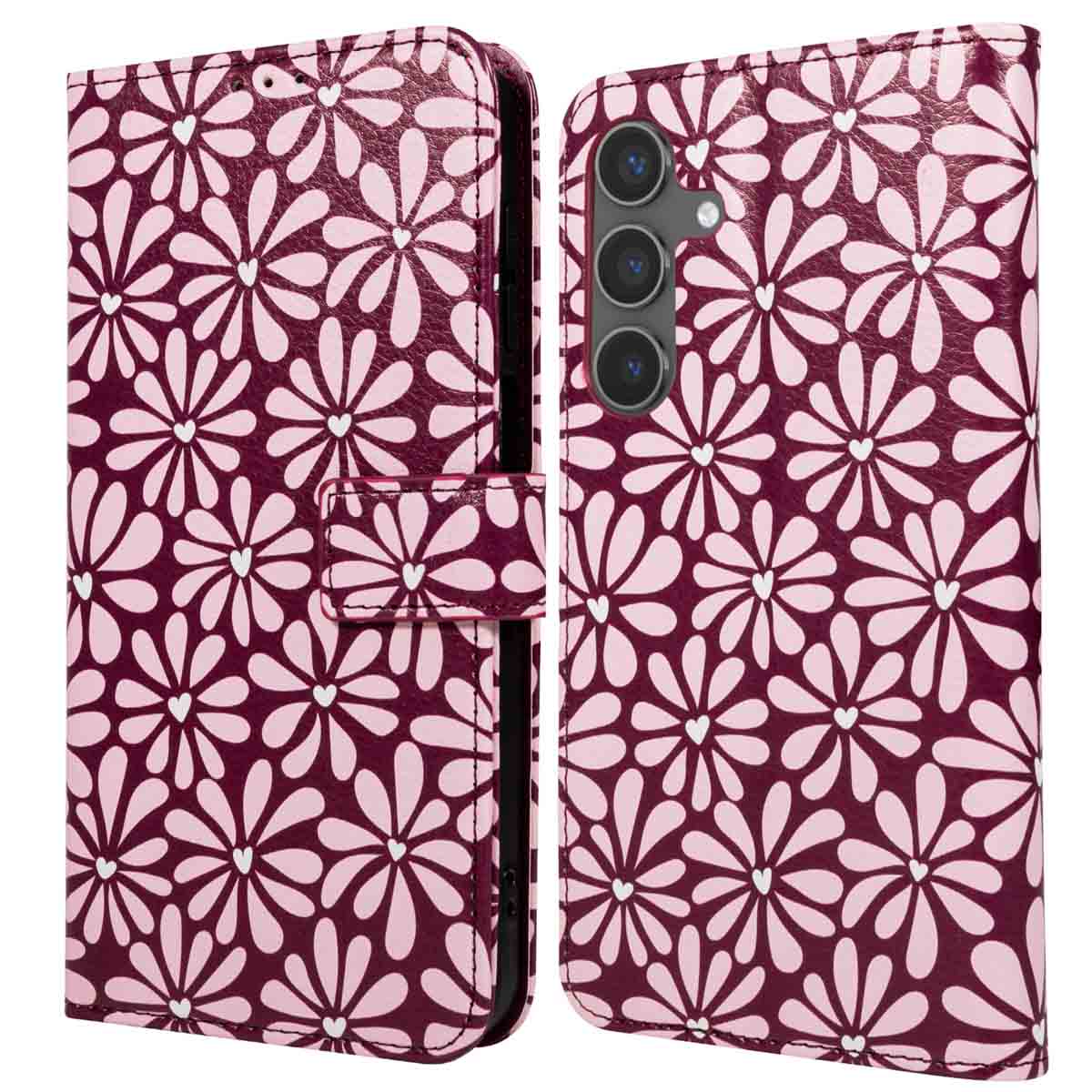 imoshion Design Klapphülle für das Samsung Galaxy S25 FE - Bloom Love Blush