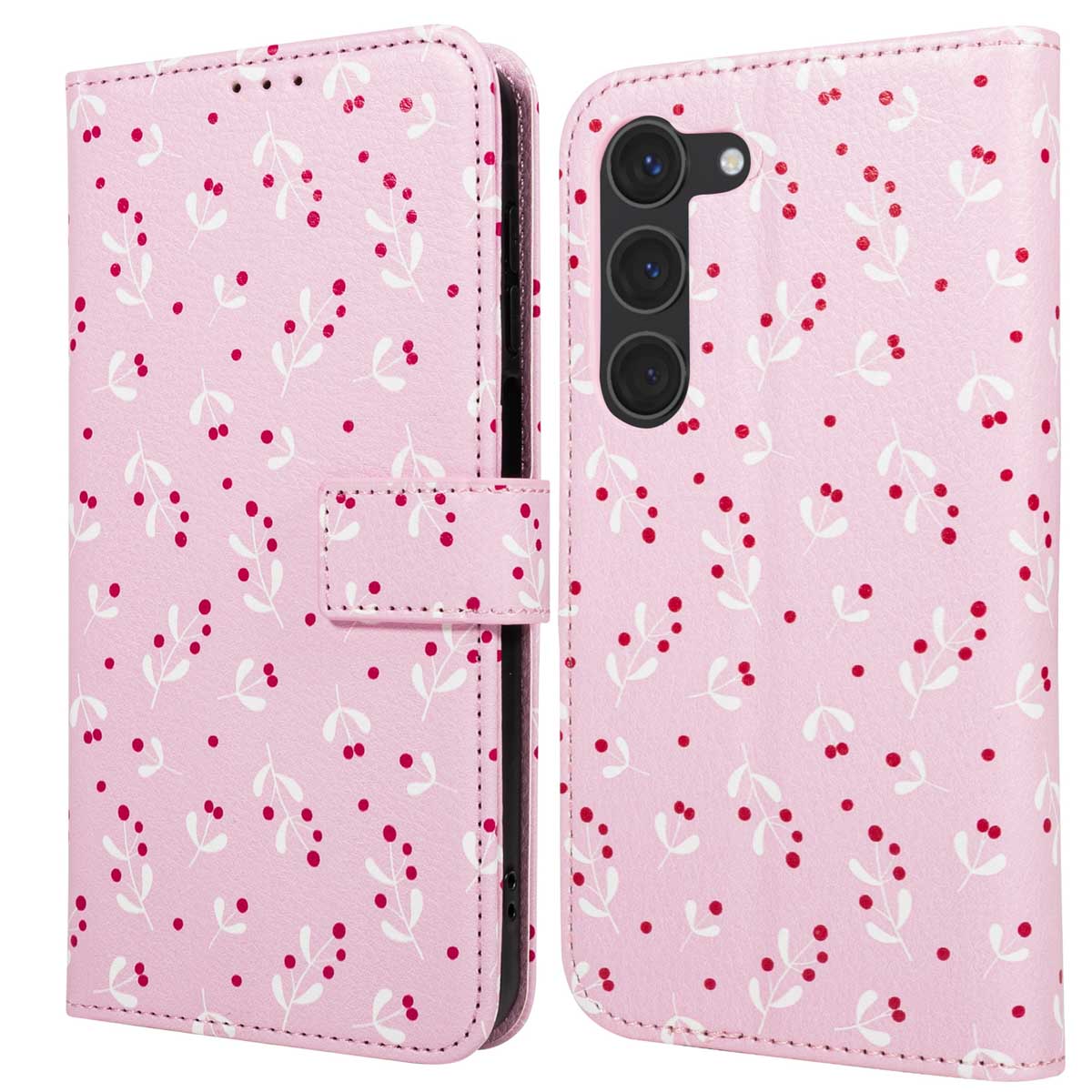 imoshion Design Klapphülle für das Samsung Galaxy S23 - Blush Berries
