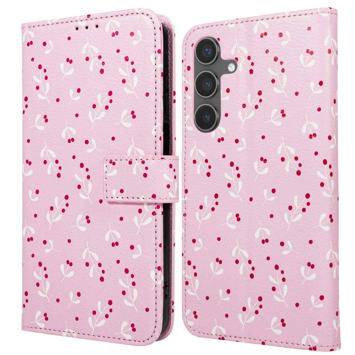 imoshion Design Klapphülle für das Samsung Galaxy S25 FE - Blush Berries