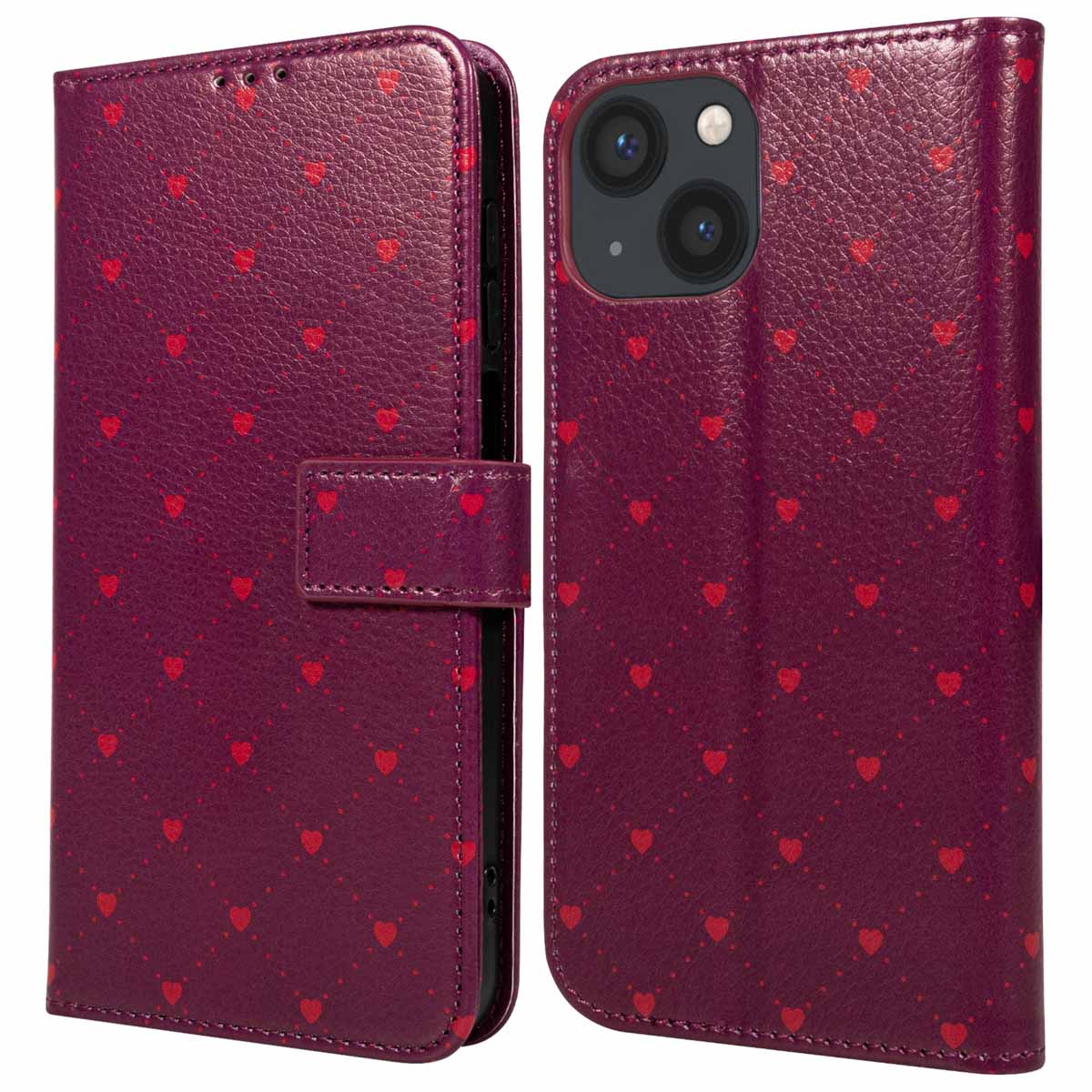 imoshion Design Klapphülle für das Apple iPhone 15 - Crush Check Coral Dust
