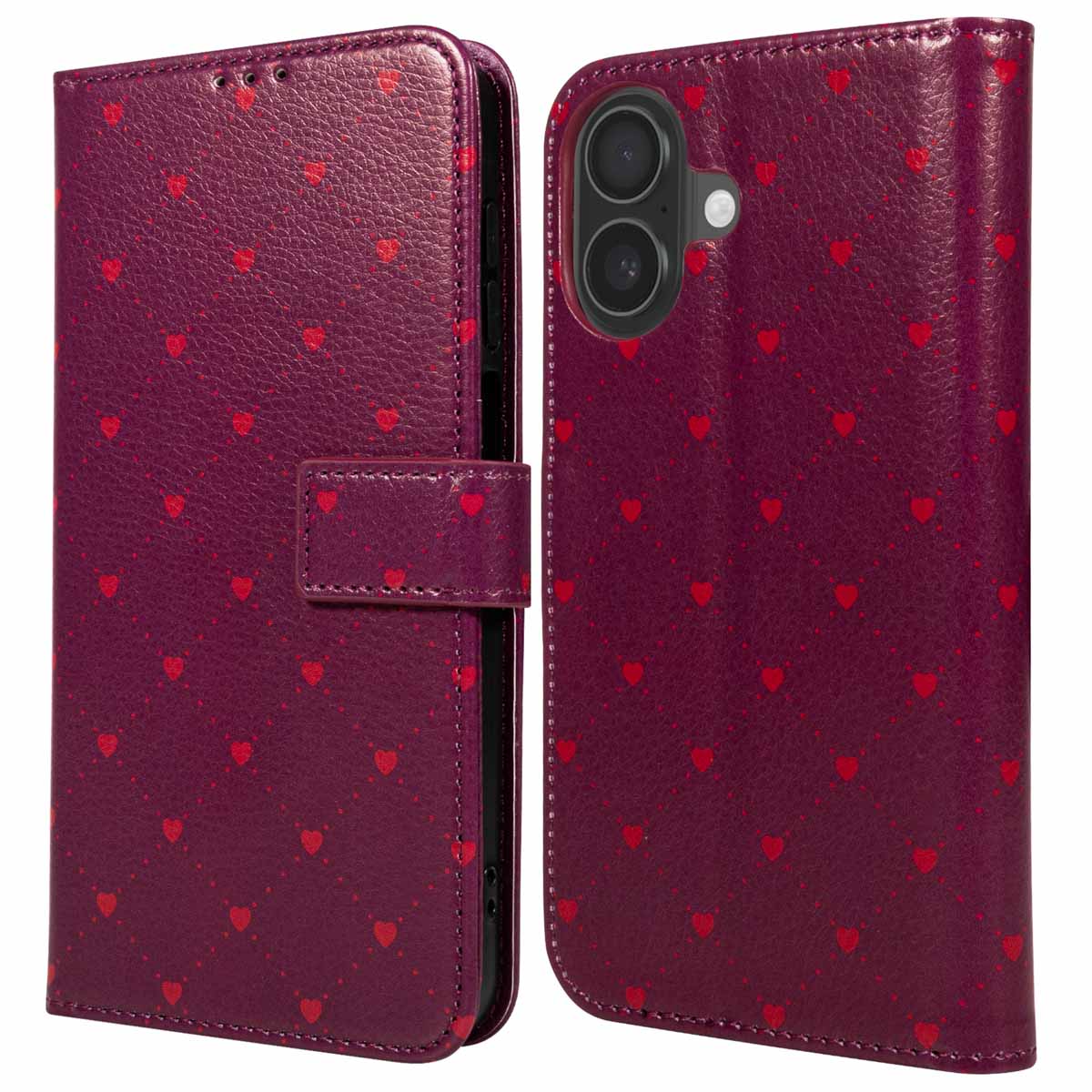 imoshion Design Klapphülle für das Apple iPhone 16 - Crush Check Coral Dust
