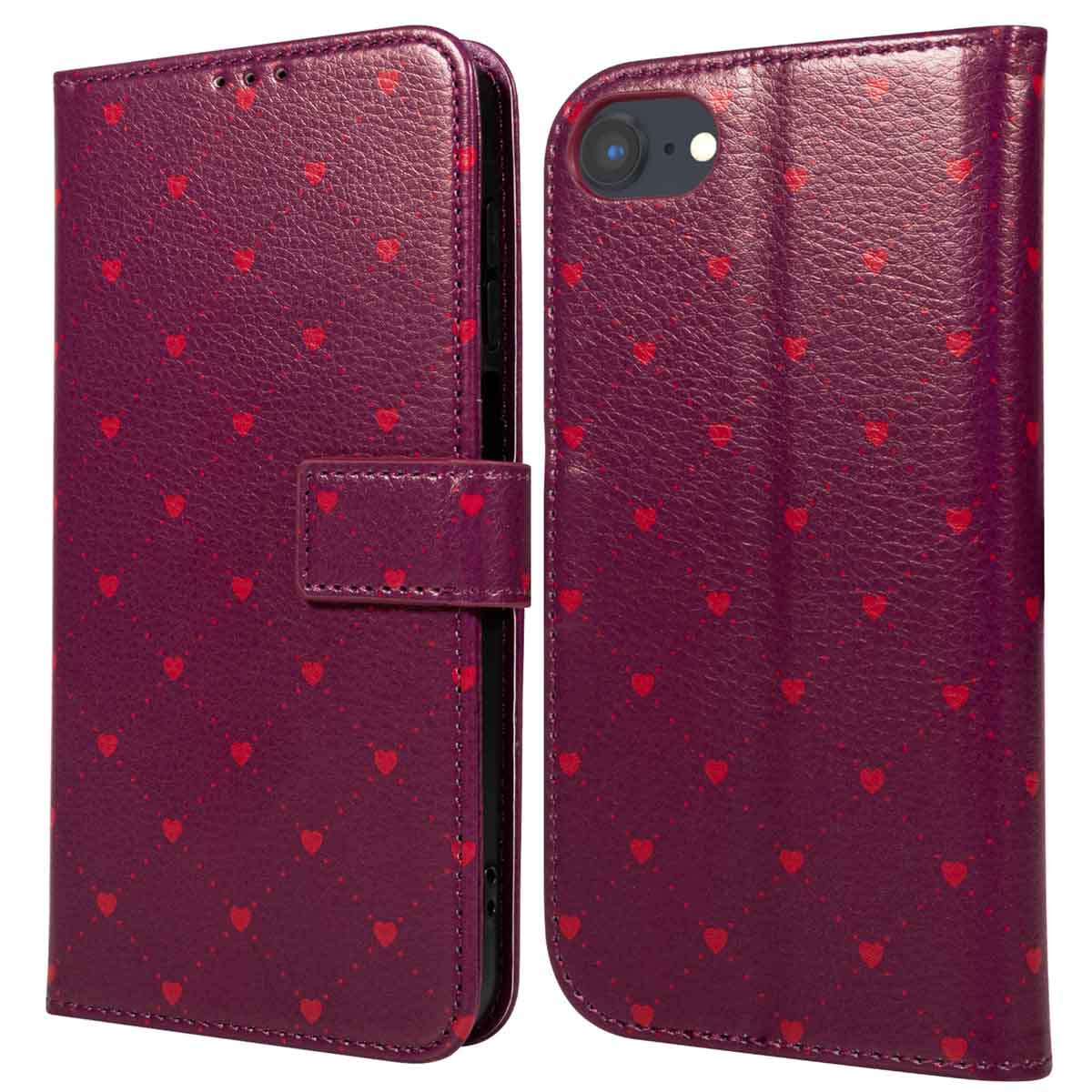 imoshion Design Klapphülle für das Apple iPhone SE (2022 / 2020) / 8 / 7 / 6(s) - Crush Check Coral Dust
