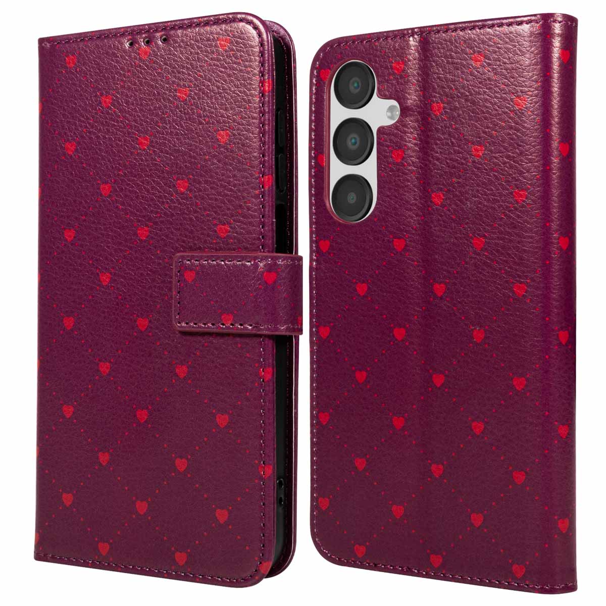 imoshion Design Klapphülle für das Samsung Galaxy A35 - Crush Check Coral Dust