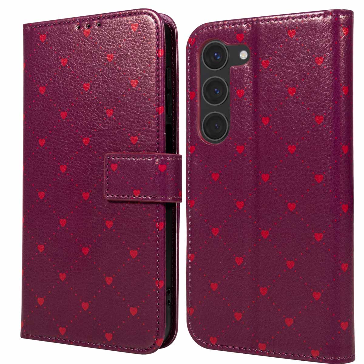 imoshion Design Klapphülle für das Samsung Galaxy S23 - Crush Check Coral Dust