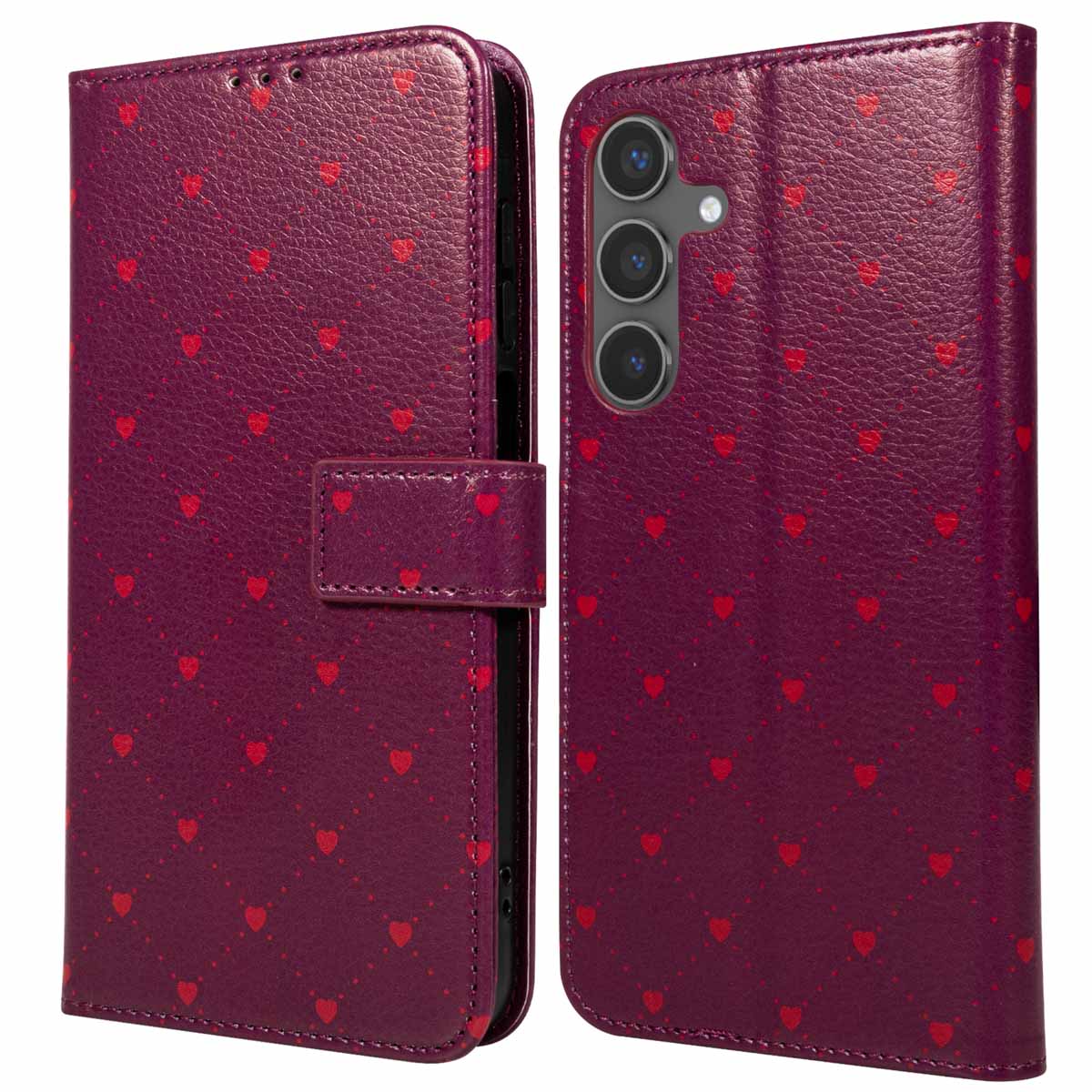 imoshion Design Klapphülle für das Samsung Galaxy S24 - Crush Check Coral Dust