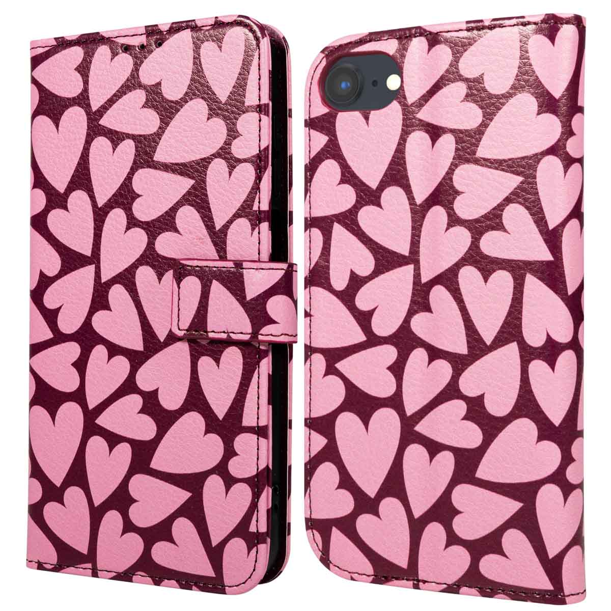 imoshion Design Klapphülle für das Apple iPhone SE (2022 / 2020) / 8 / 7 / 6(s) - Hearty Blush
