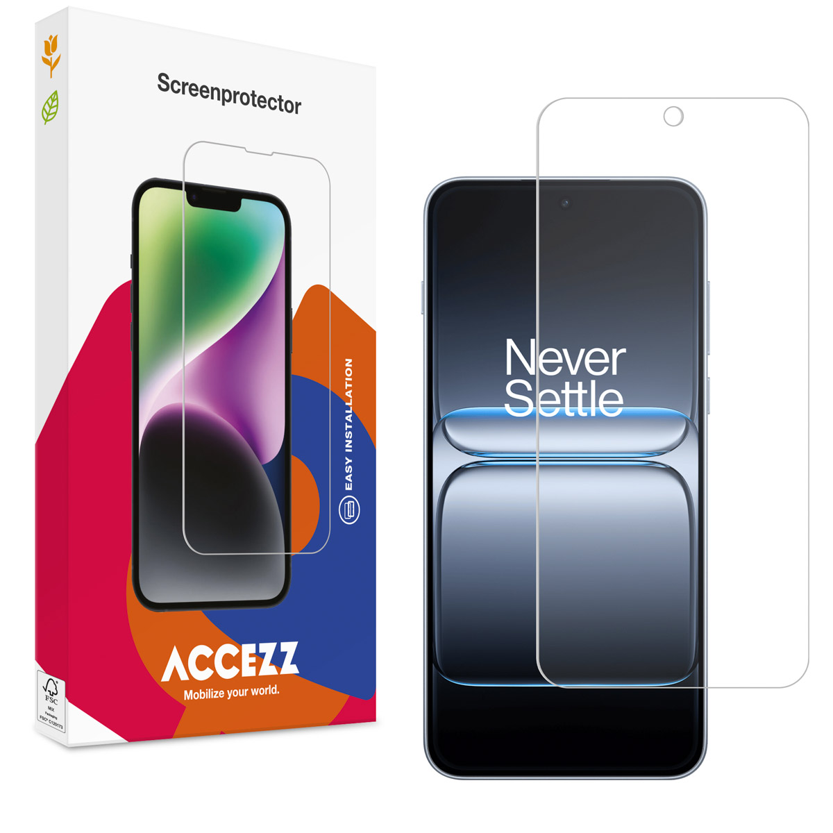 Accezz Screen Protector aus gehärtetem Glas für das OnePlus Nord 5