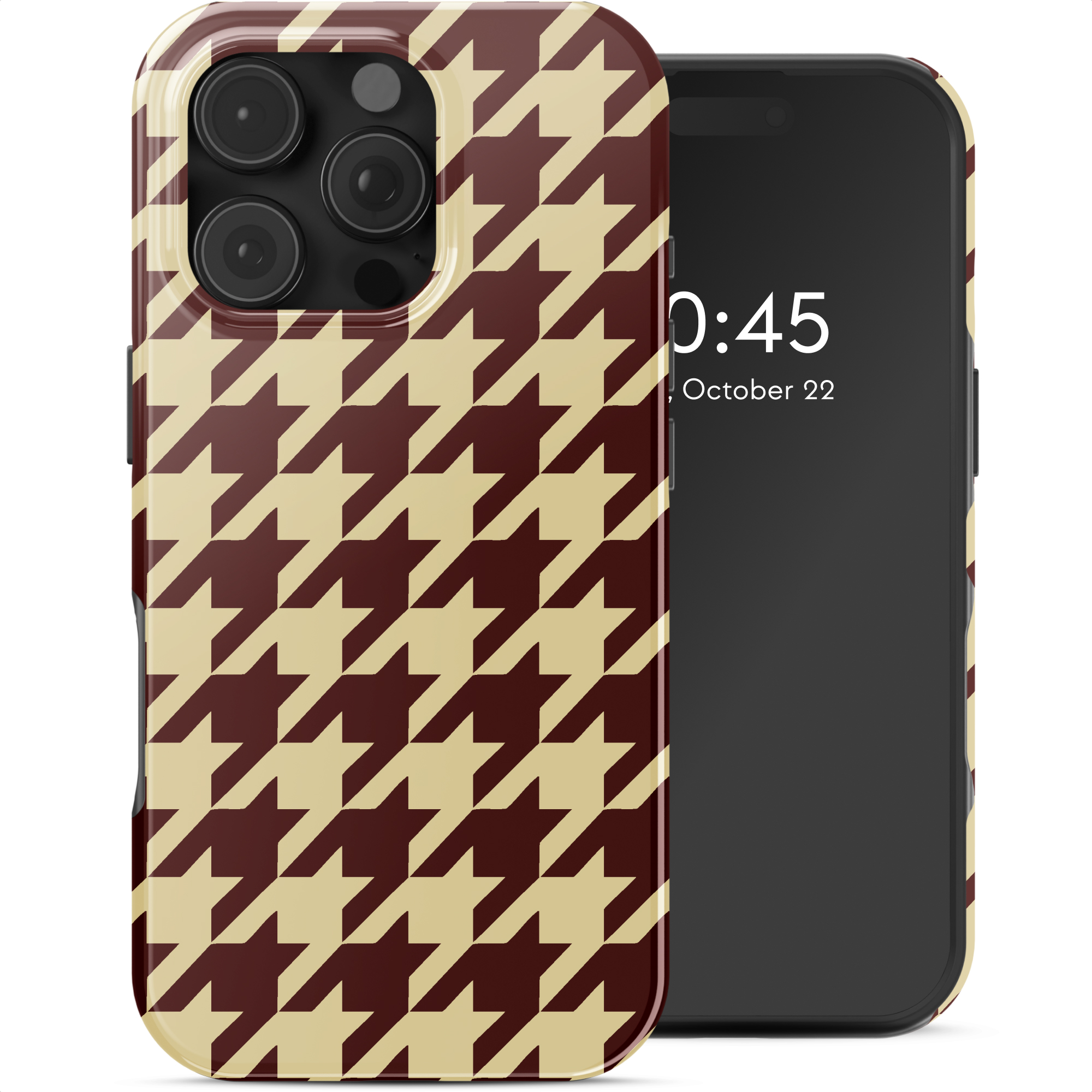 Selencia Vivid Rückabdeckung mit MagSafe für das Apple iPhone 16 Pro - Pied-de-Poule