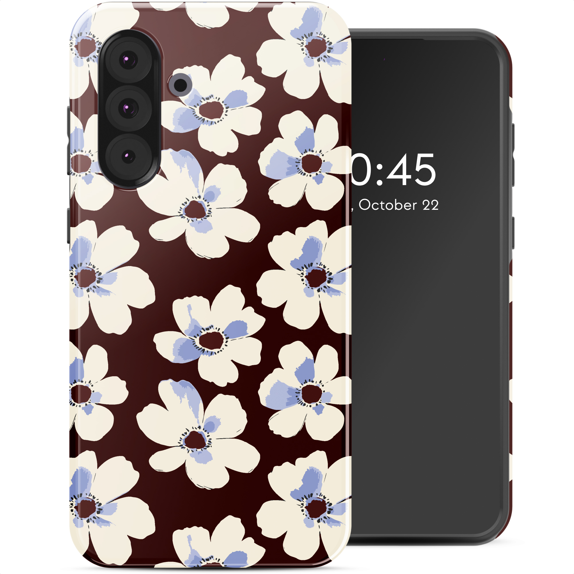 Selencia Vivid Back Cover für das Samsung Galaxy A36 / A56 - Choco Flower Pop