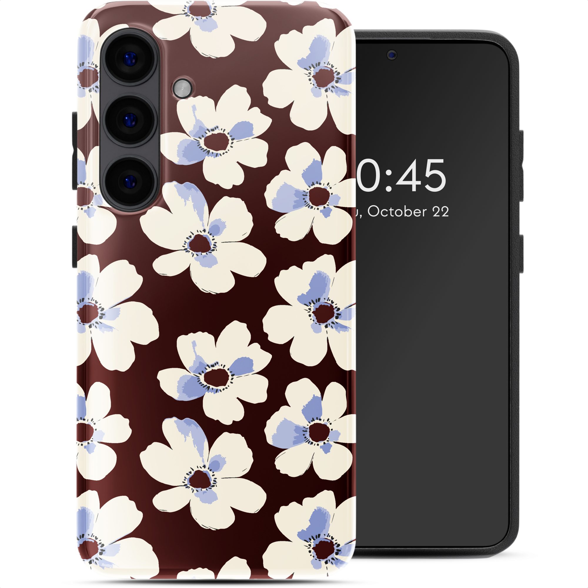 Selencia Vivid Back Cover für das Samsung Galaxy S24 - Choco Flower Pop