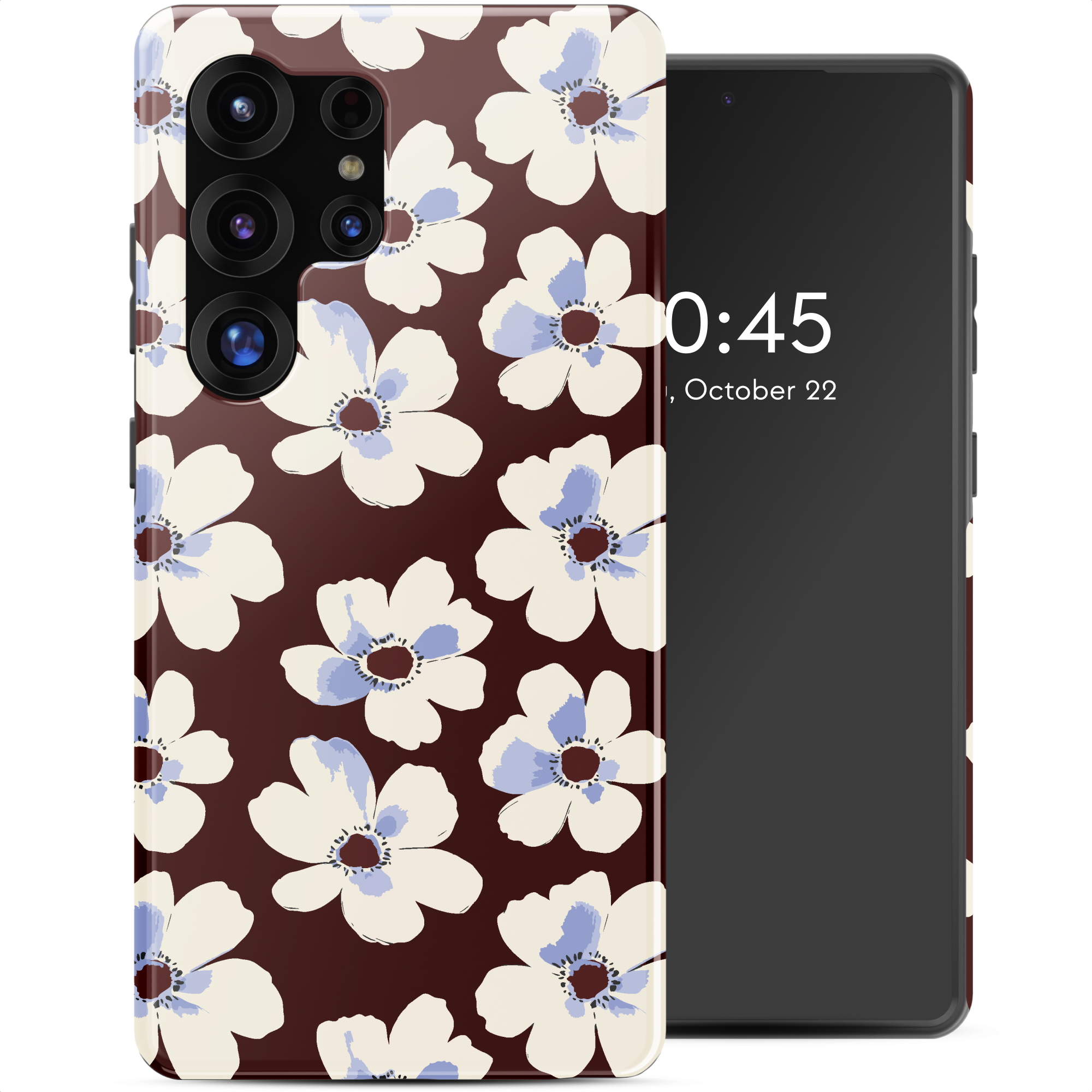 Selencia Vivid Back Cover für das Samsung Galaxy S25 Ultra - Choco Flower Pop