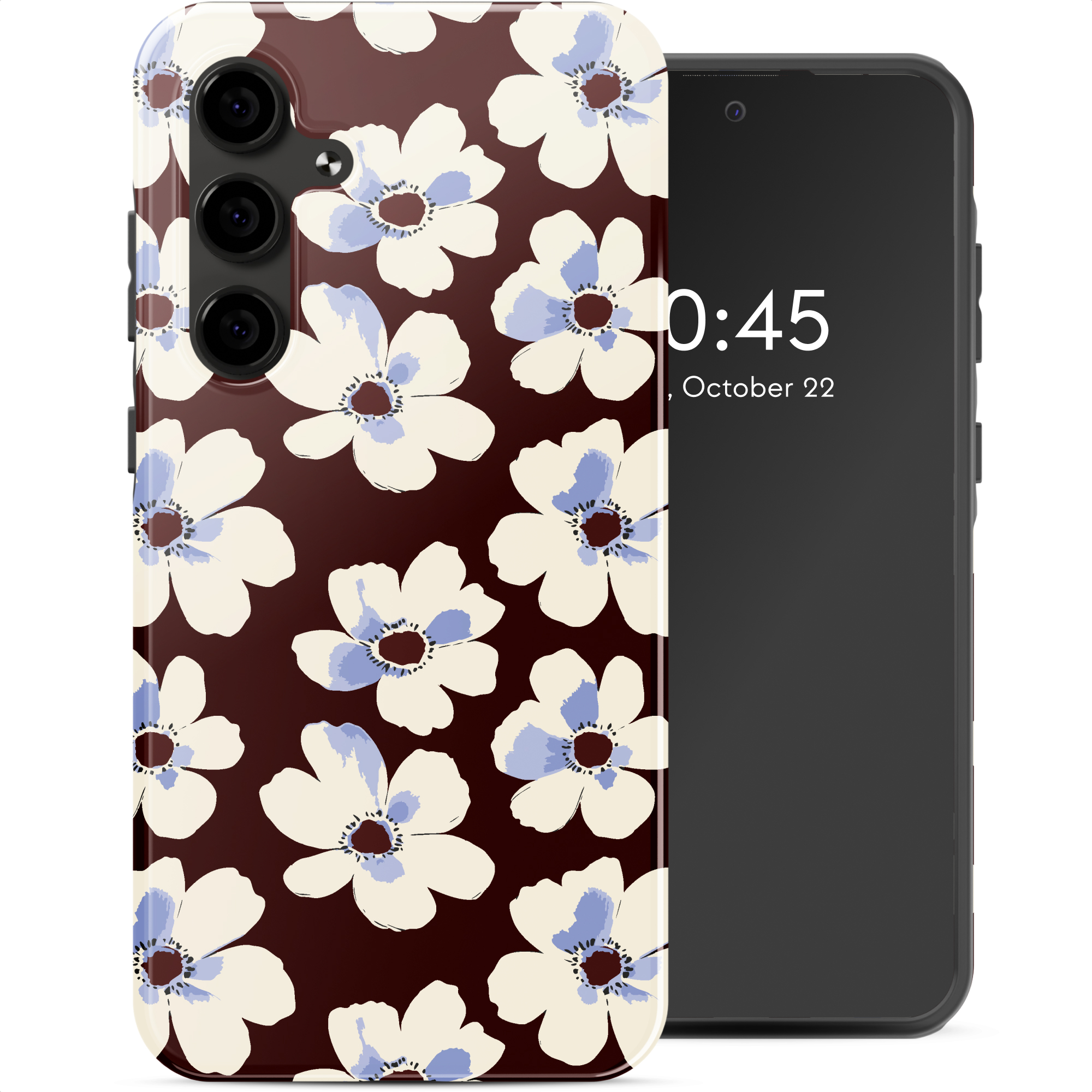 Selencia Vivid Back Cover für das Samsung Galaxy S24 FE - Choco Flower Pop