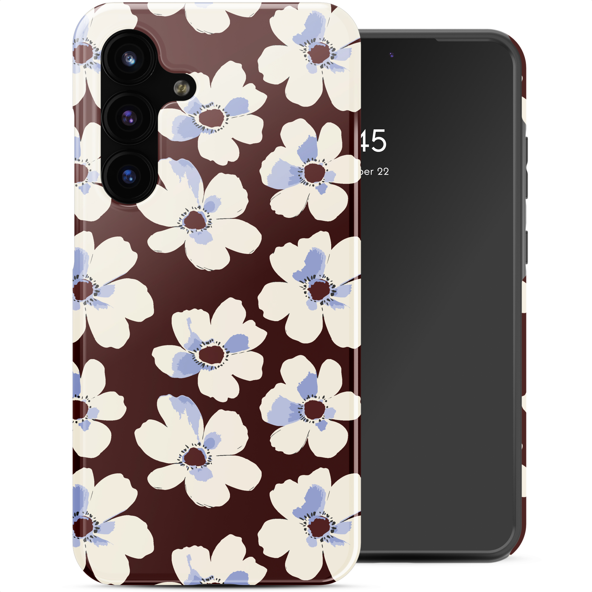 Selencia Vivid Back Cover für das Samsung Galaxy S25 FE - Choco Flower Pop