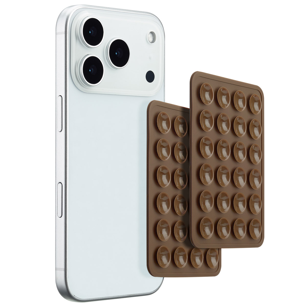 Selencia 2er-Pack Telefonhalter Saugnapf - Choco Brown