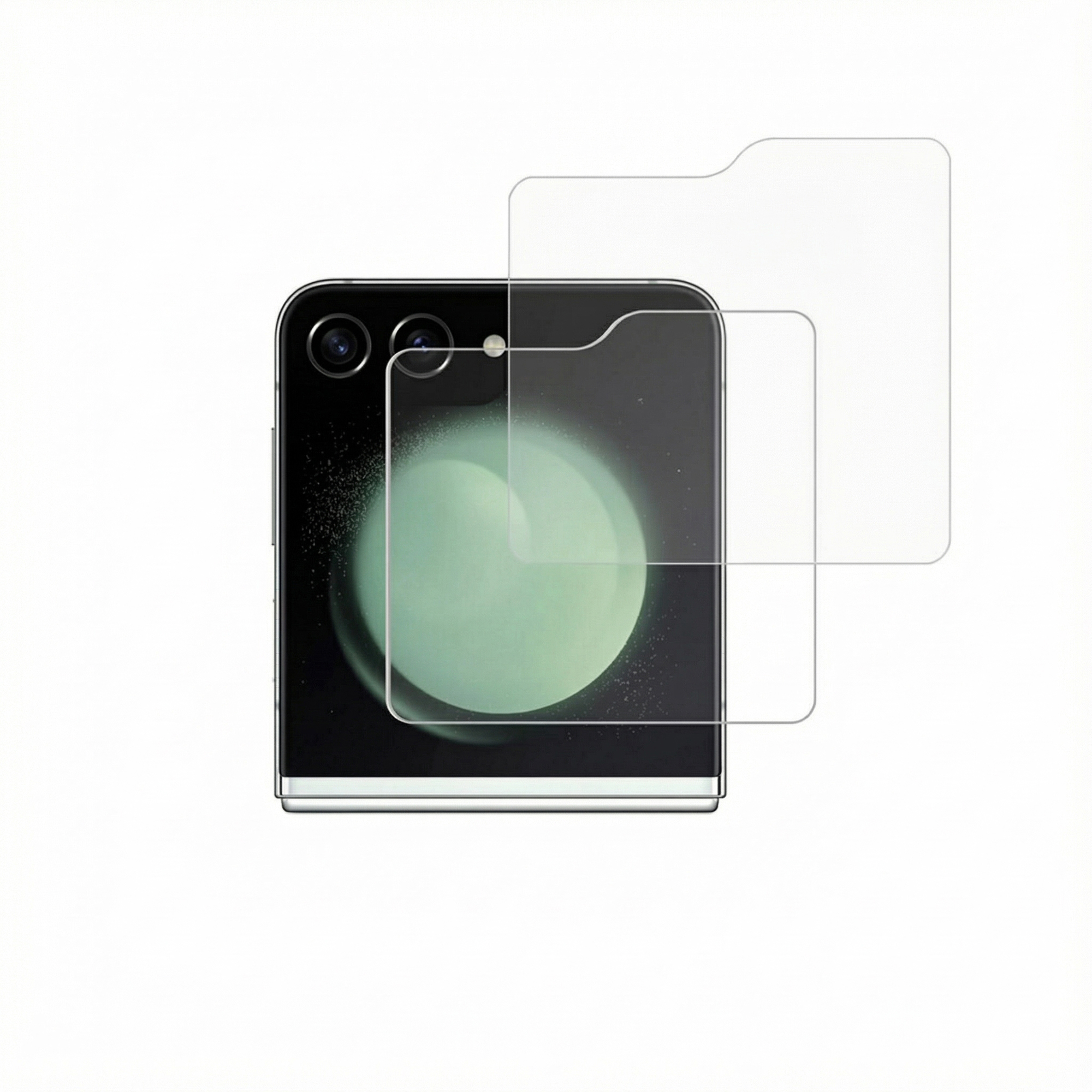 Accezz Displayschutz 2er-pack aus gehärtetem Glas für das Samsung Galaxy Z Flip 5 / 6 / 7 FE